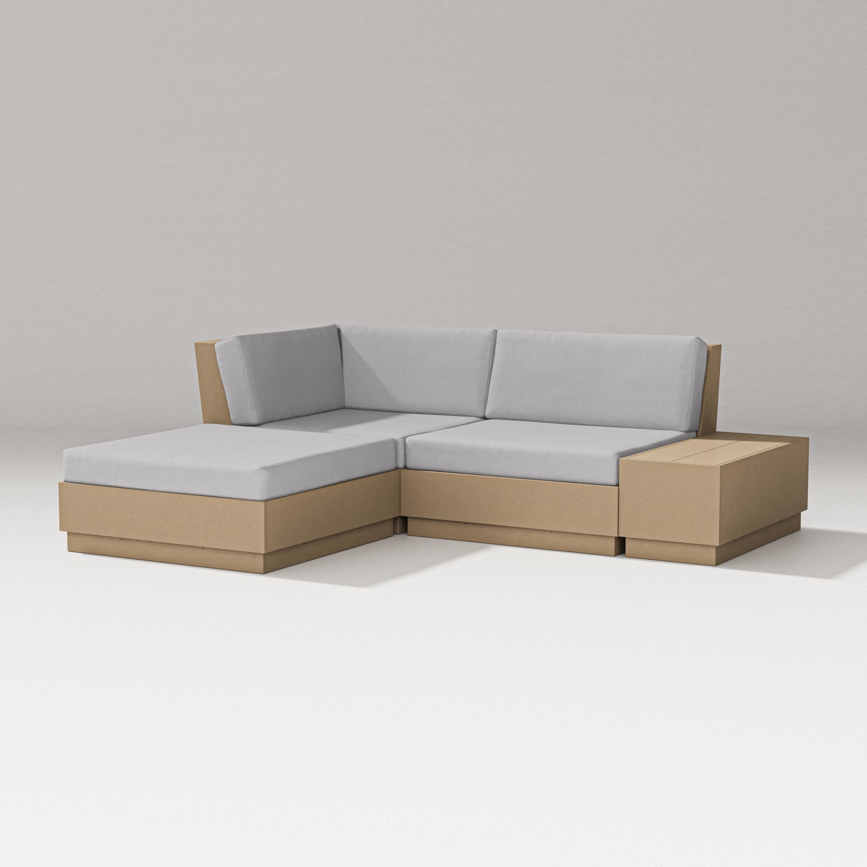 Elevate Loveseat Sectional with Chaise in Vintage Sahara / Granite