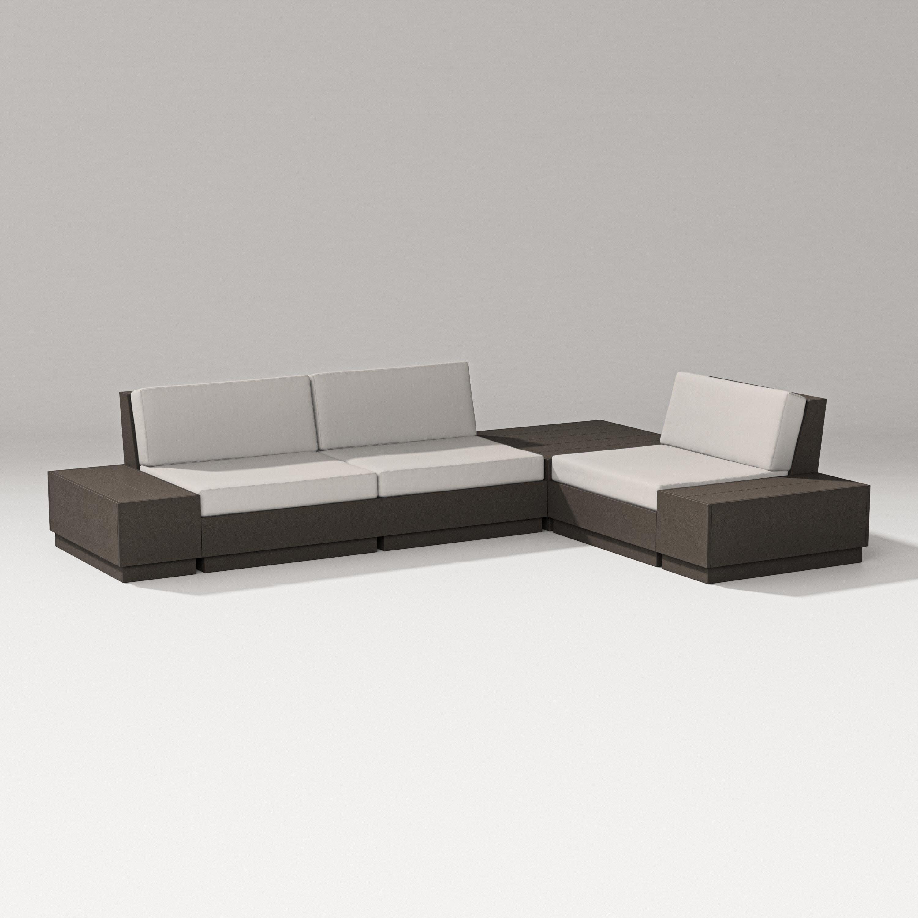 Elevate 6-Piece Corner Sectional in Vintage Coffee / Cast Ash