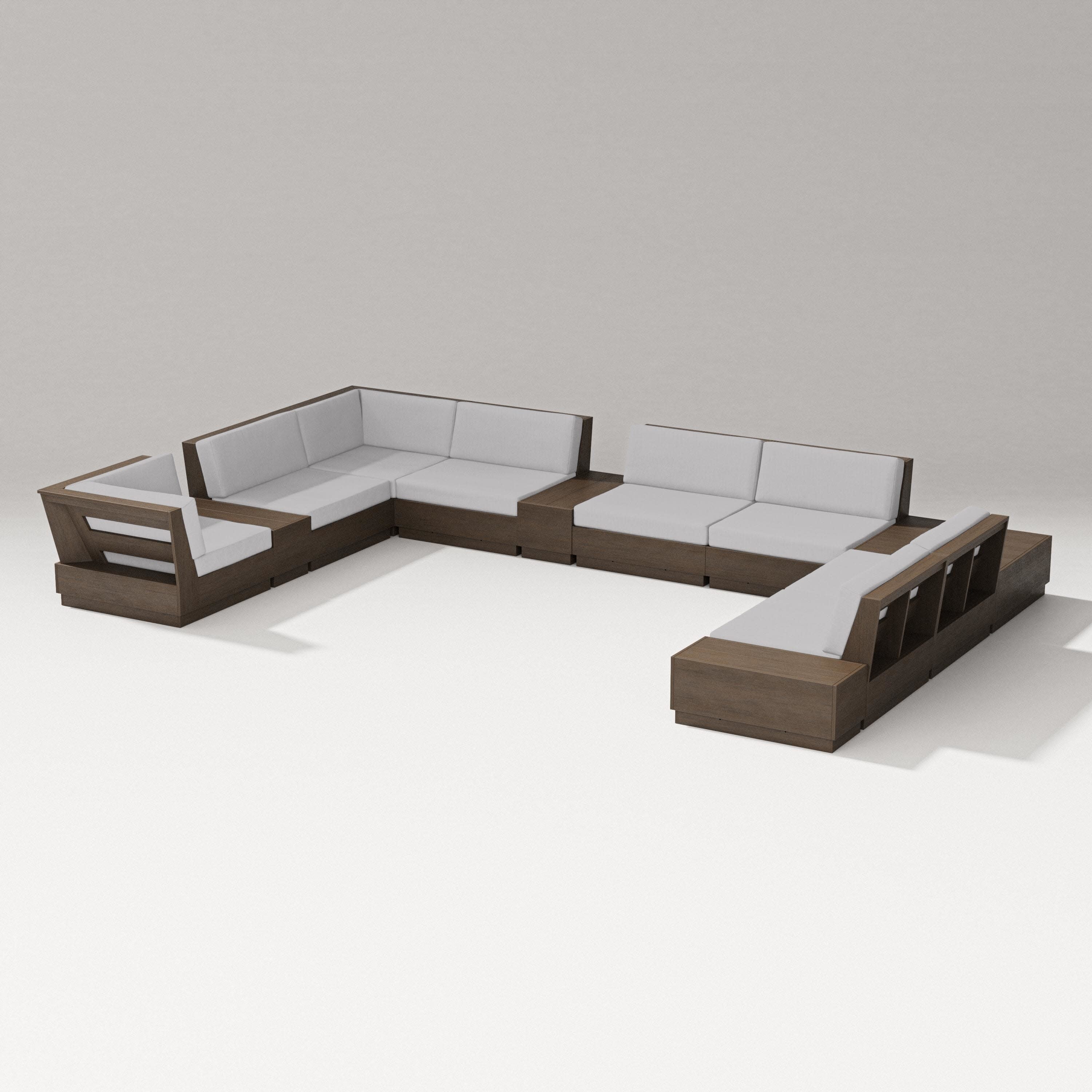 Elevate 12-Piece Conversation Sectional Set in Kona / Granite