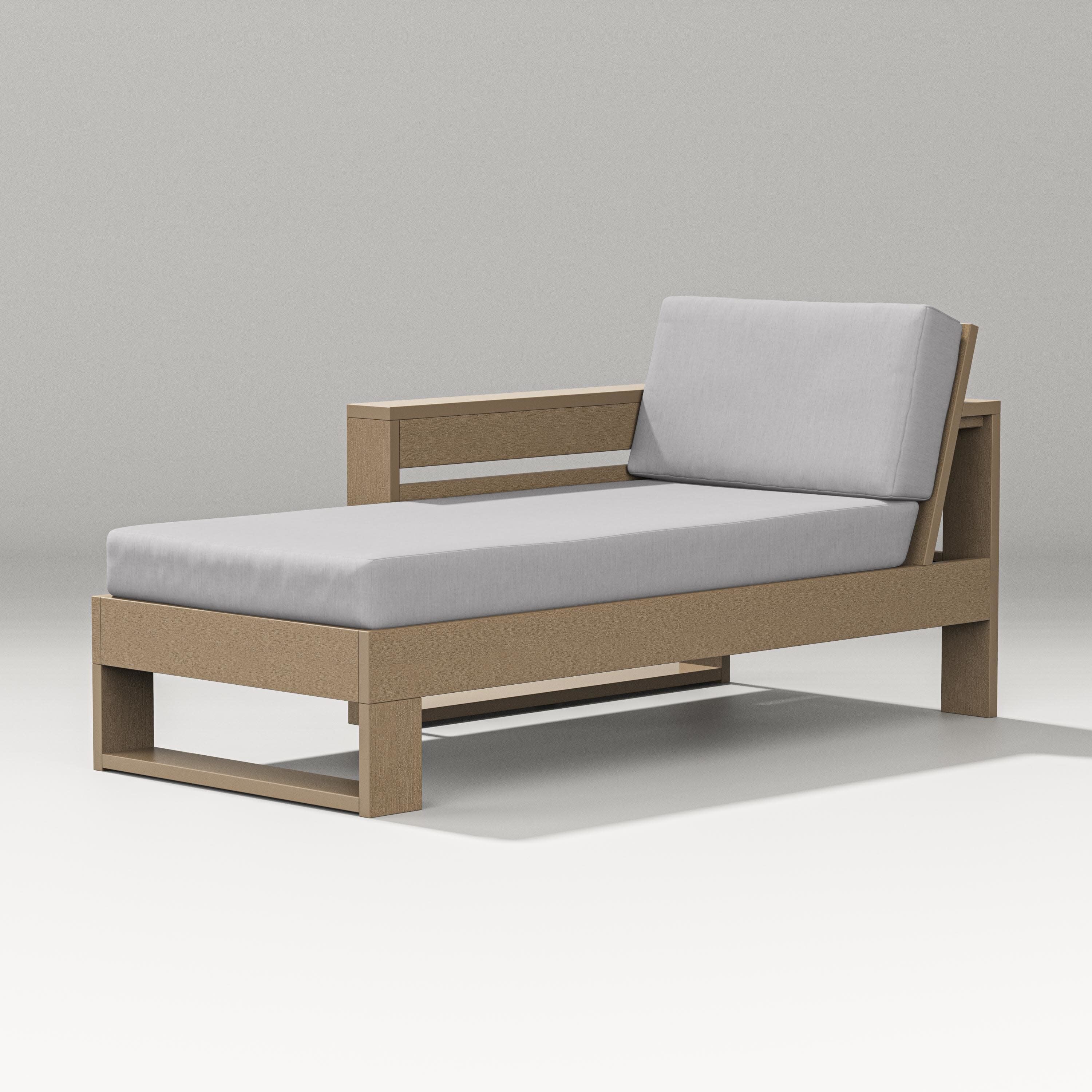 Latitude Modular Left Arm Chaise in Vintage Sahara / Granite