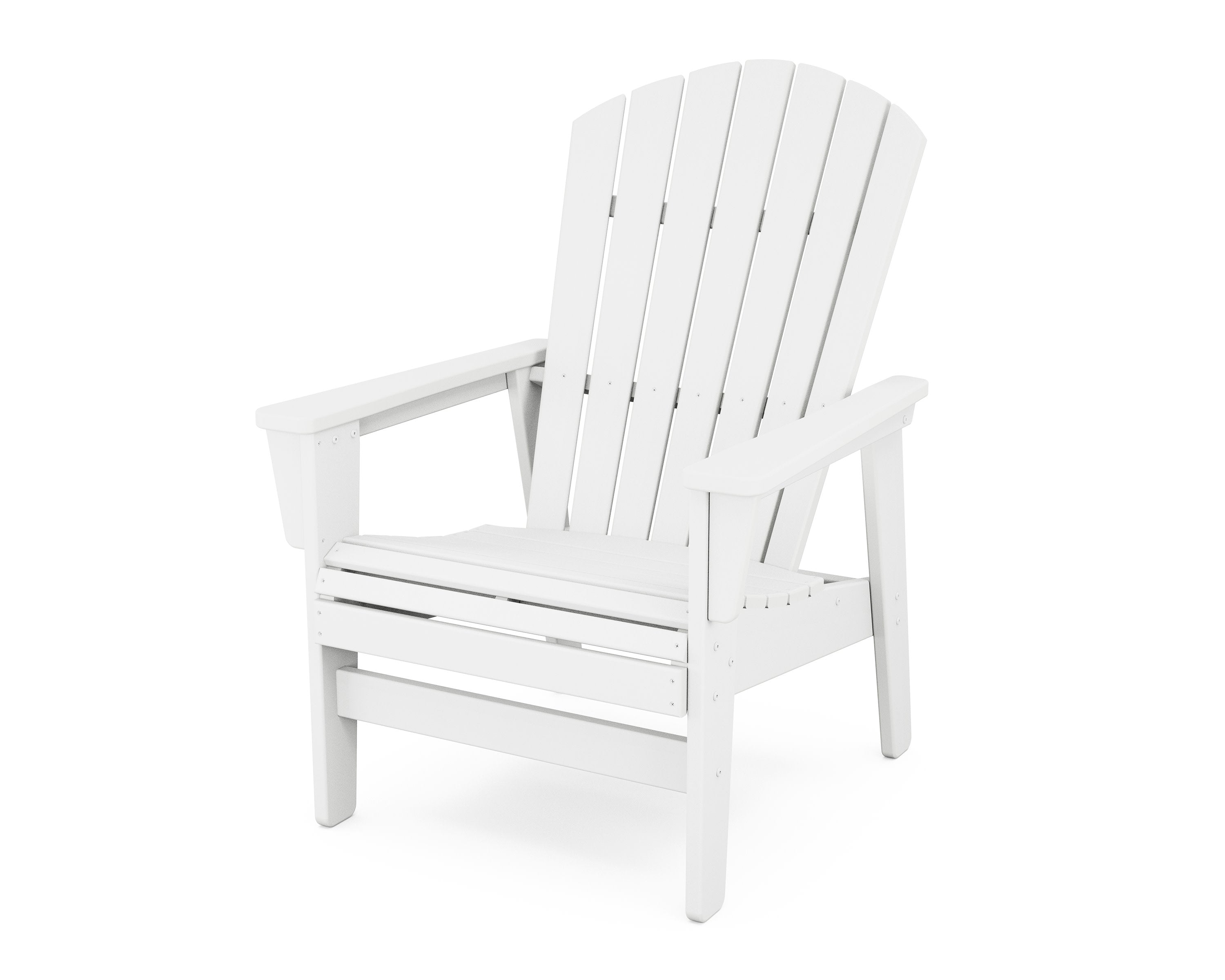 Nautical Grand Upright Adirondack Chair in White