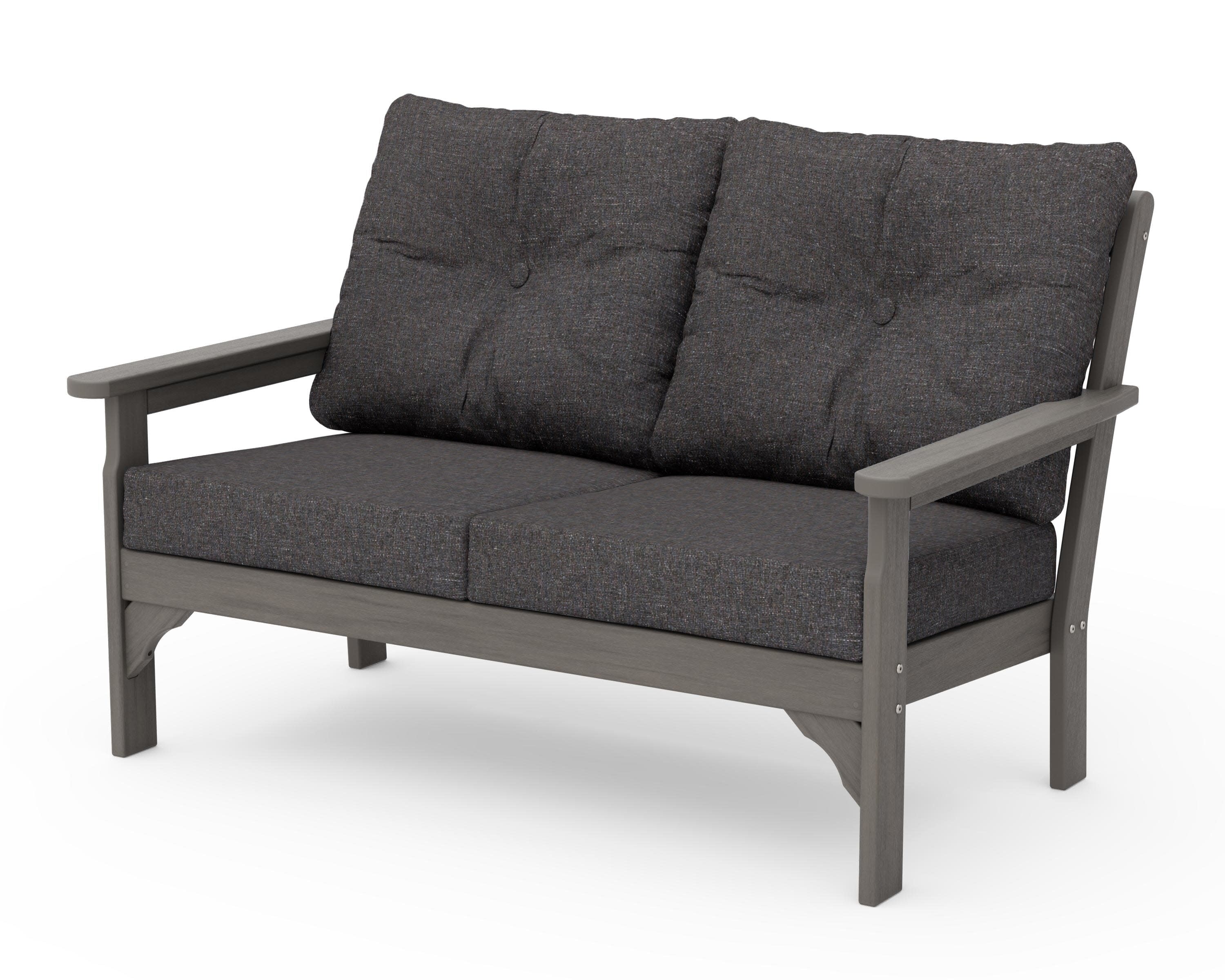 Vineyard Deep Seating Loveseat in Driftwood / Ash Charcoal