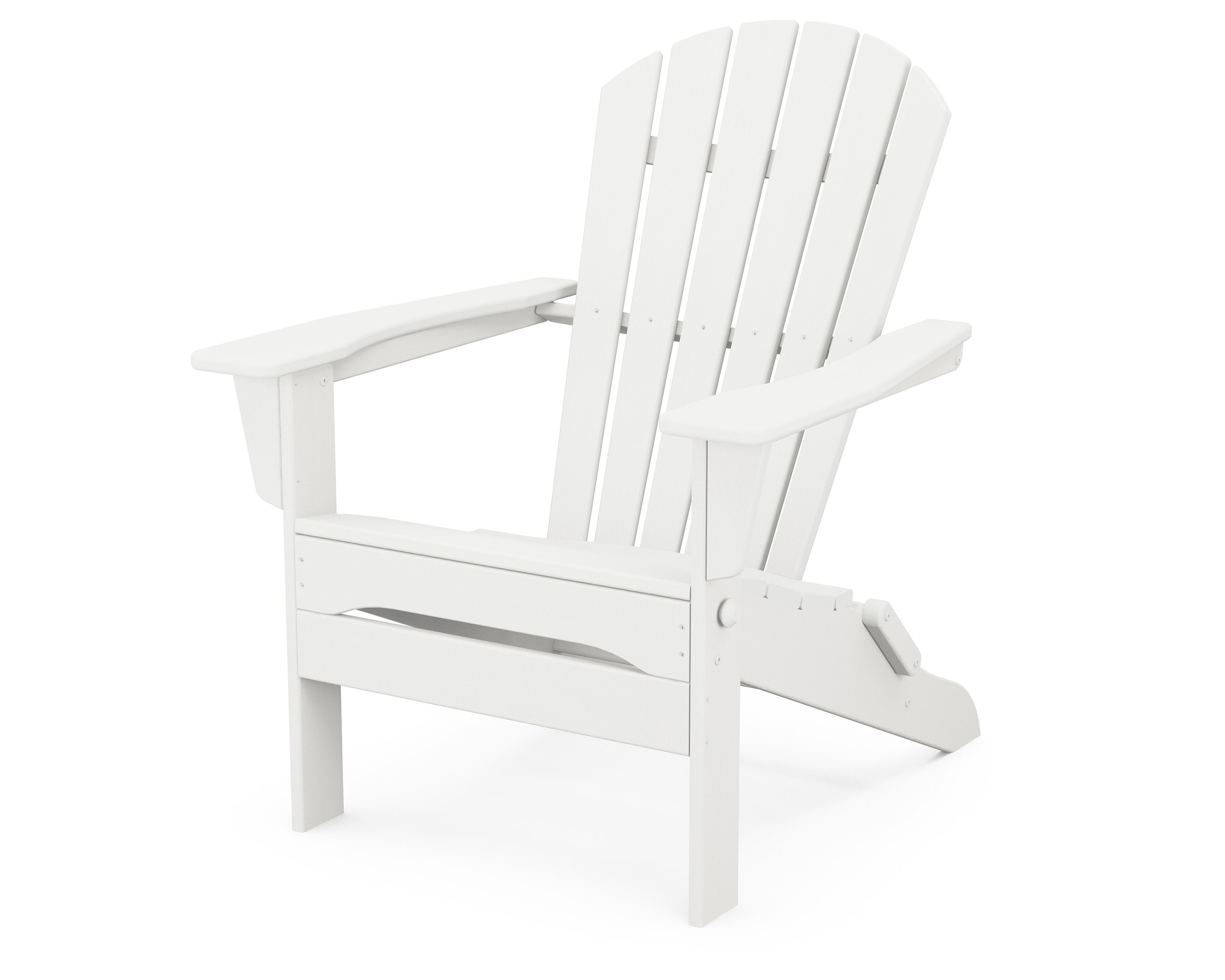 South Beach Folding Adirondack Chair in Vintage White