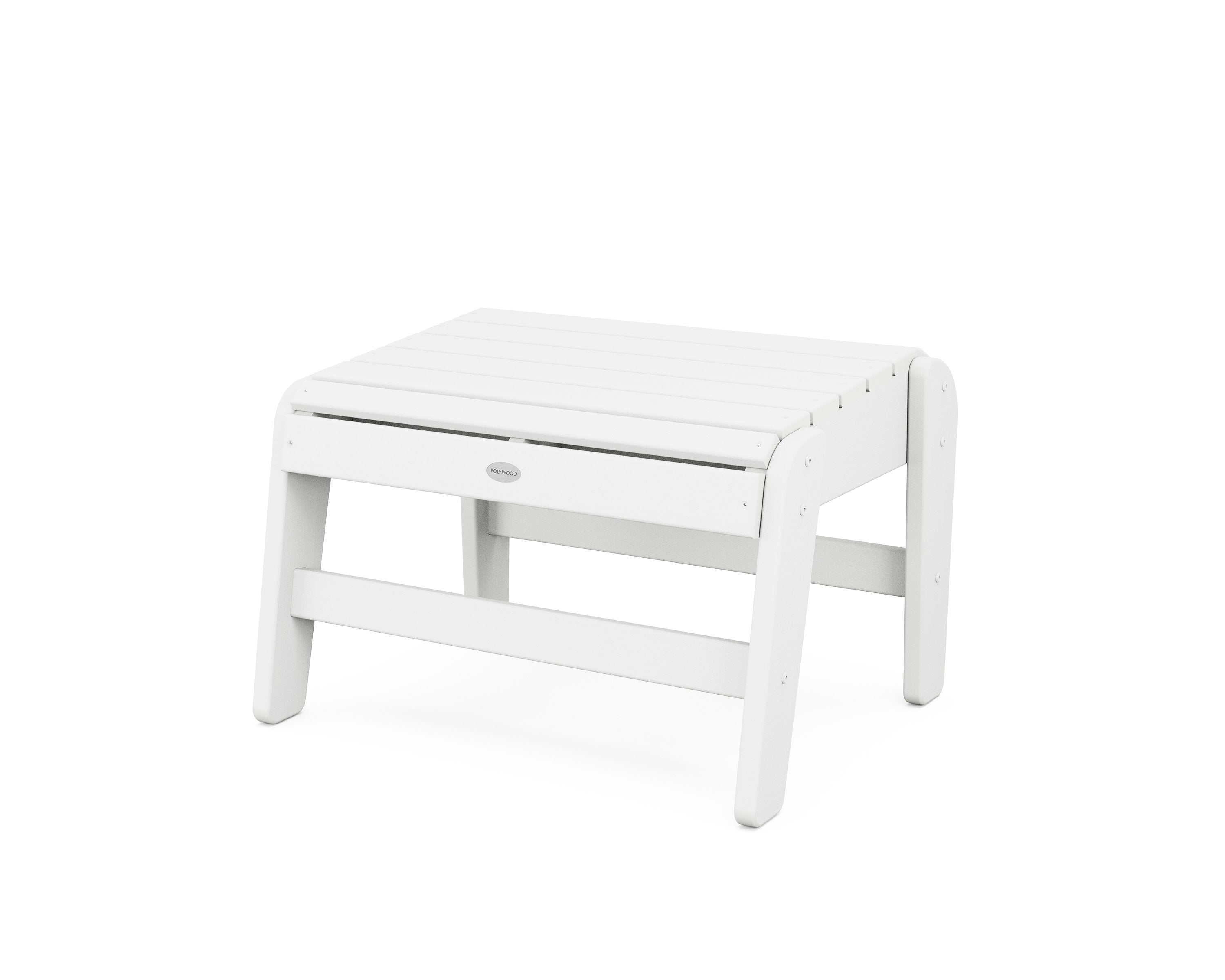 Grand Upright Adirondack Ottoman in White