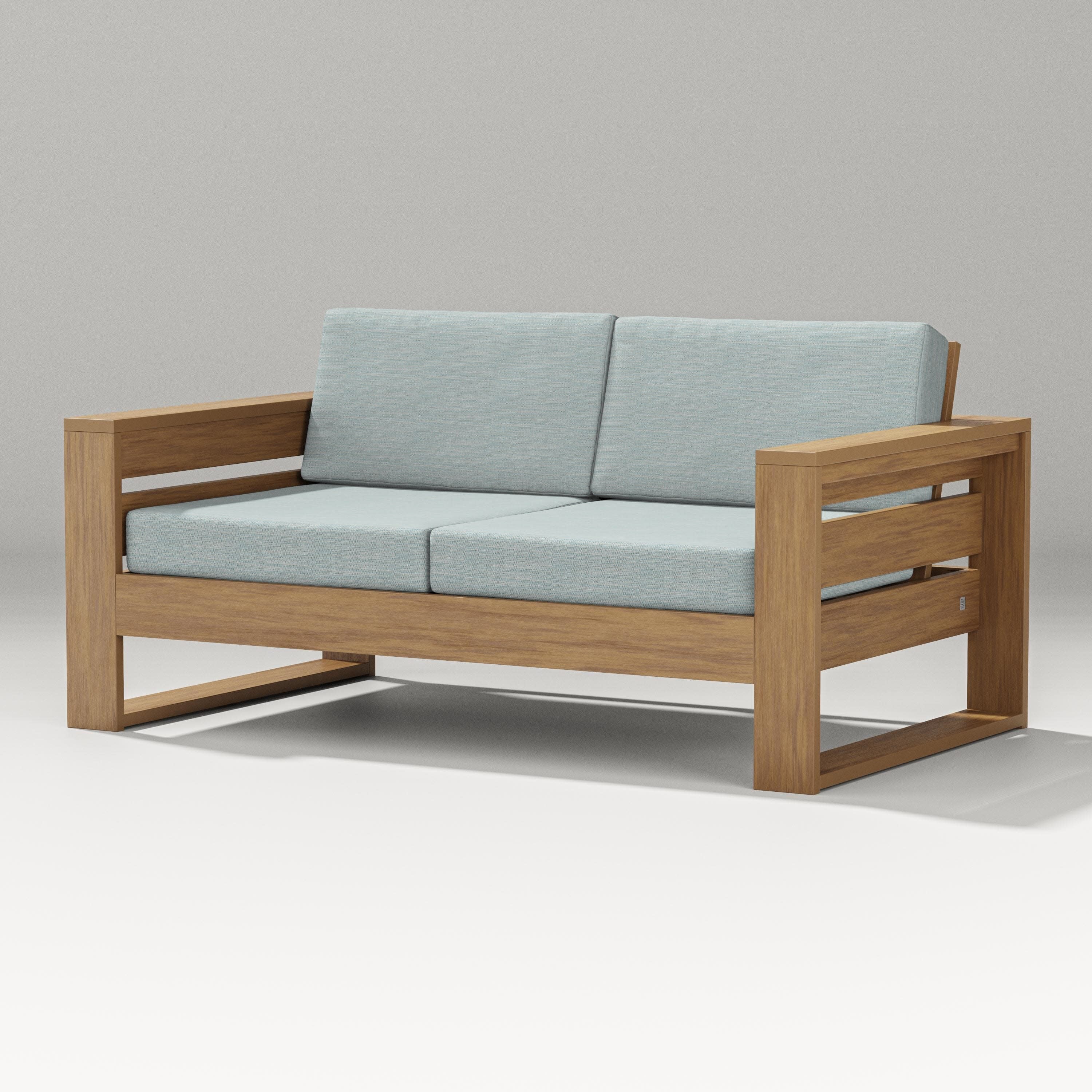 Latitude Loveseat in Natural / Soothe Mist