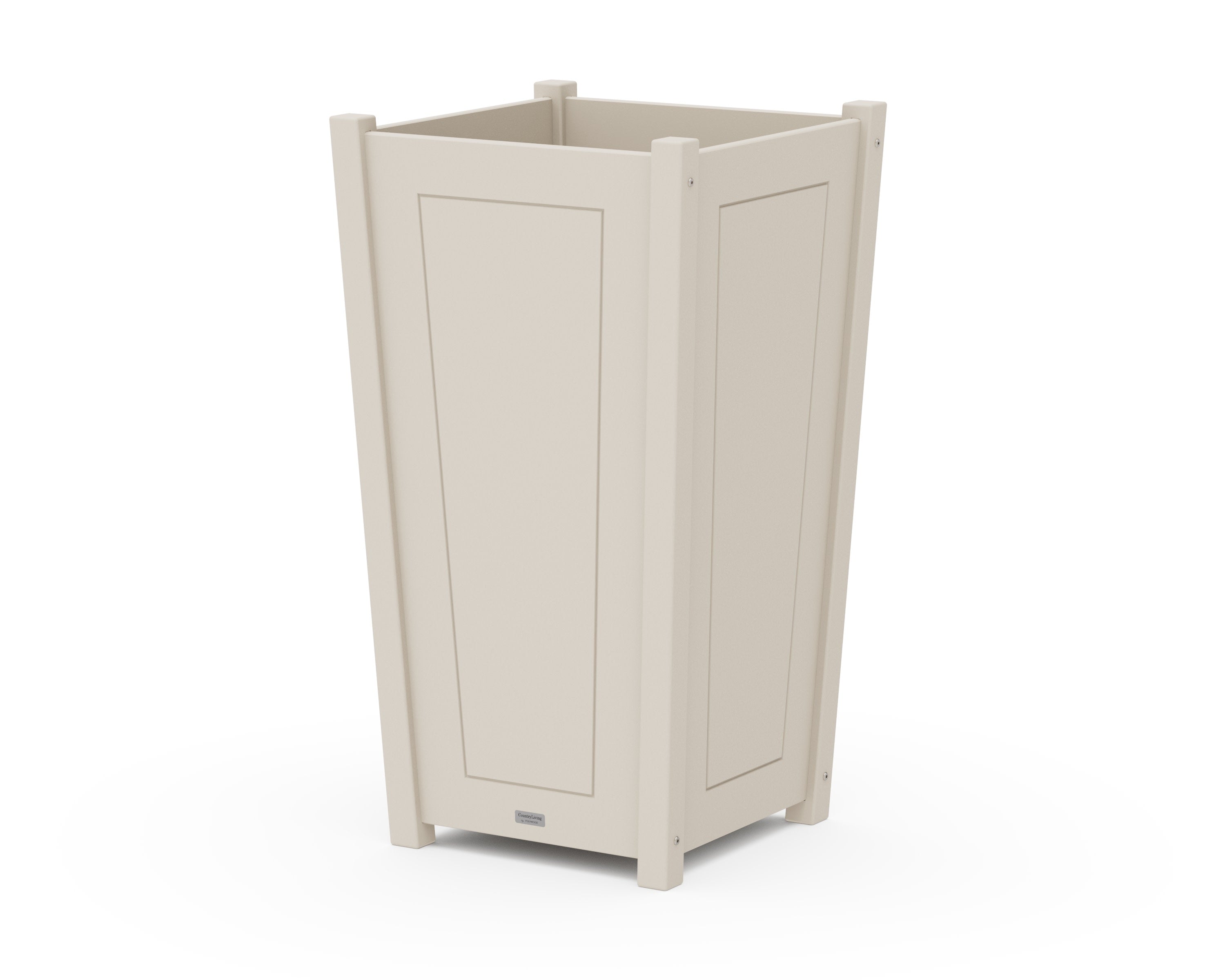 Country Living Large Tapered Square Tall Planter Box in Sand
