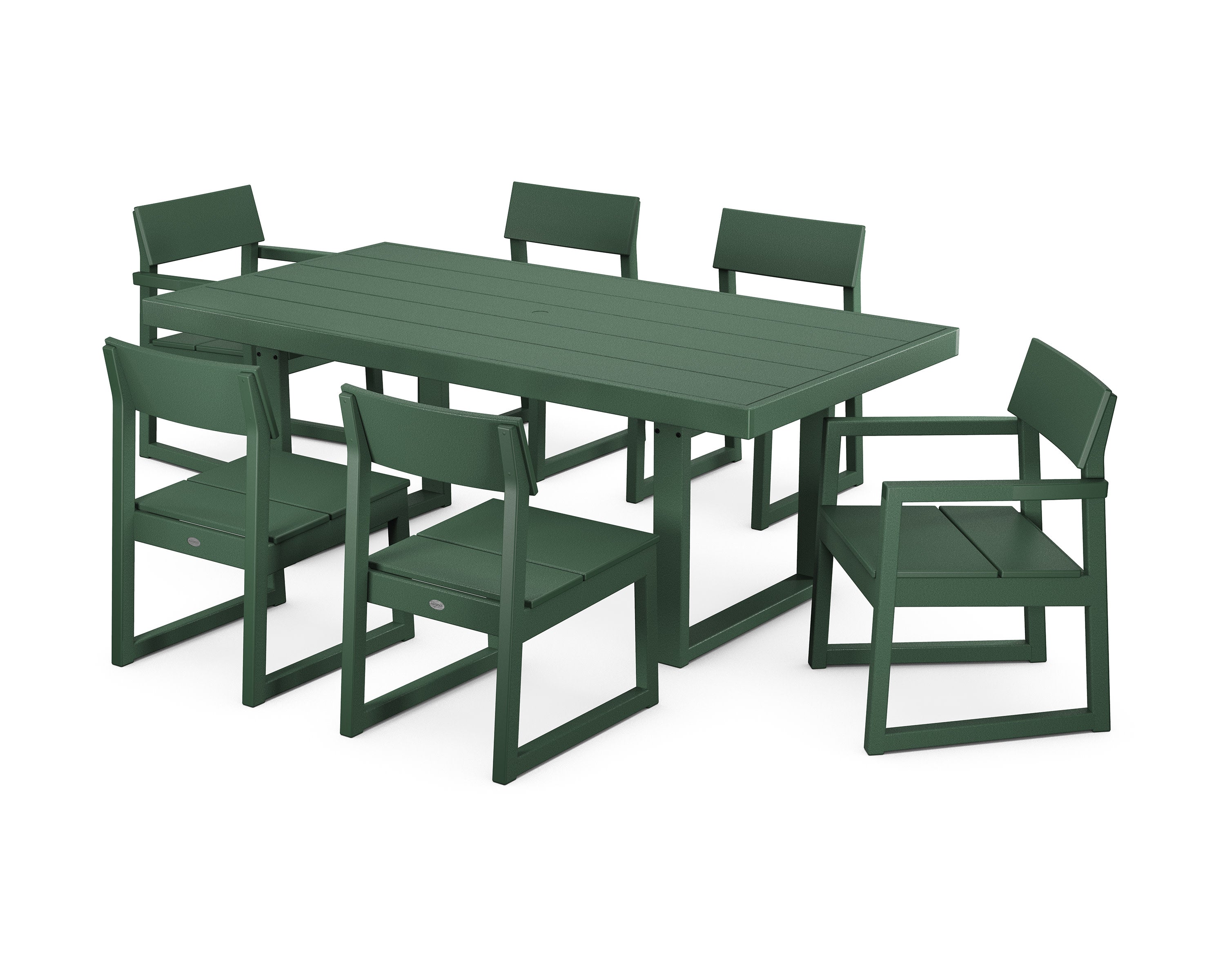 EDGE 7-Piece Dining Set in Green