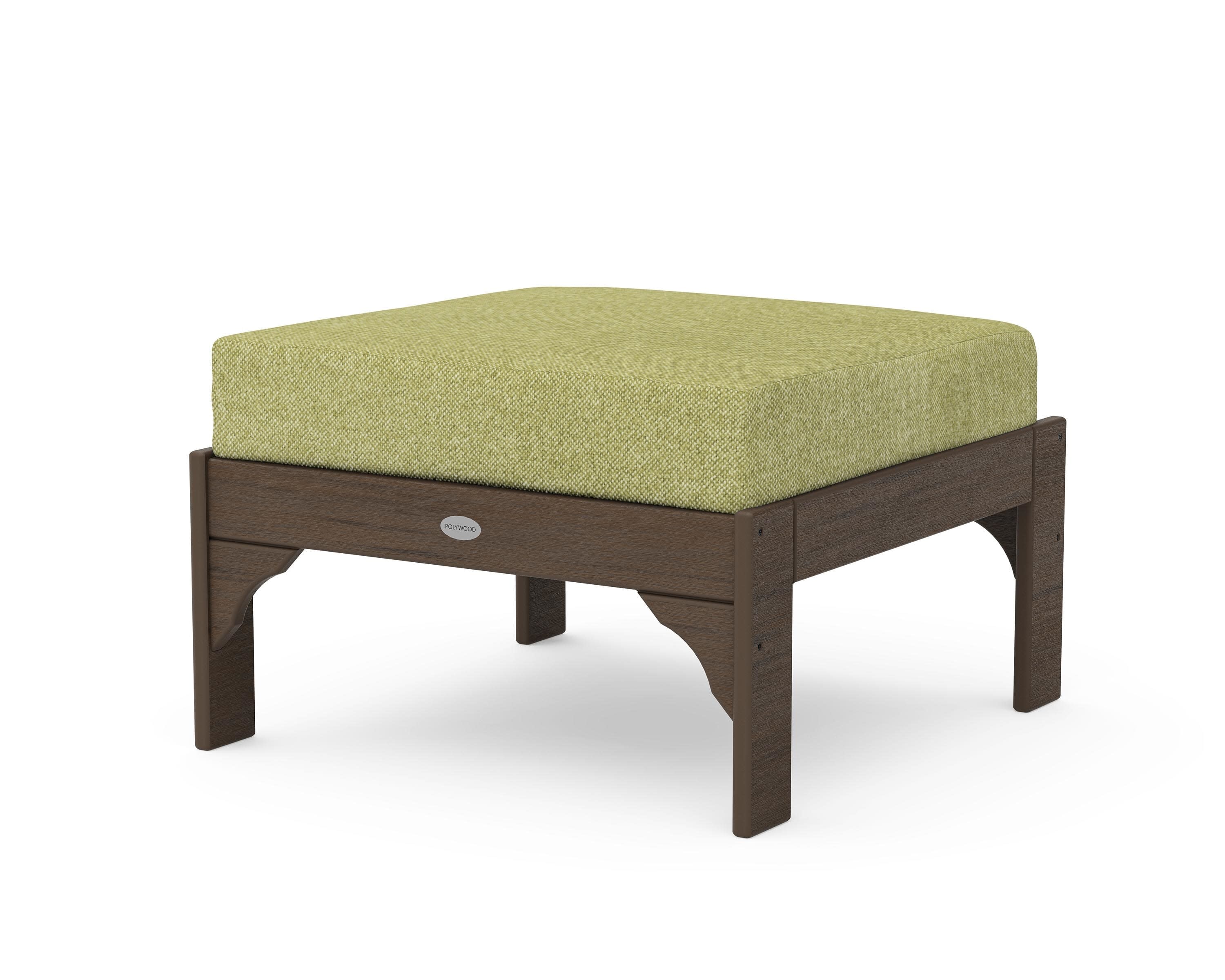 Vineyard Deep Seating Ottoman in Kona / Chartreuse Boucle