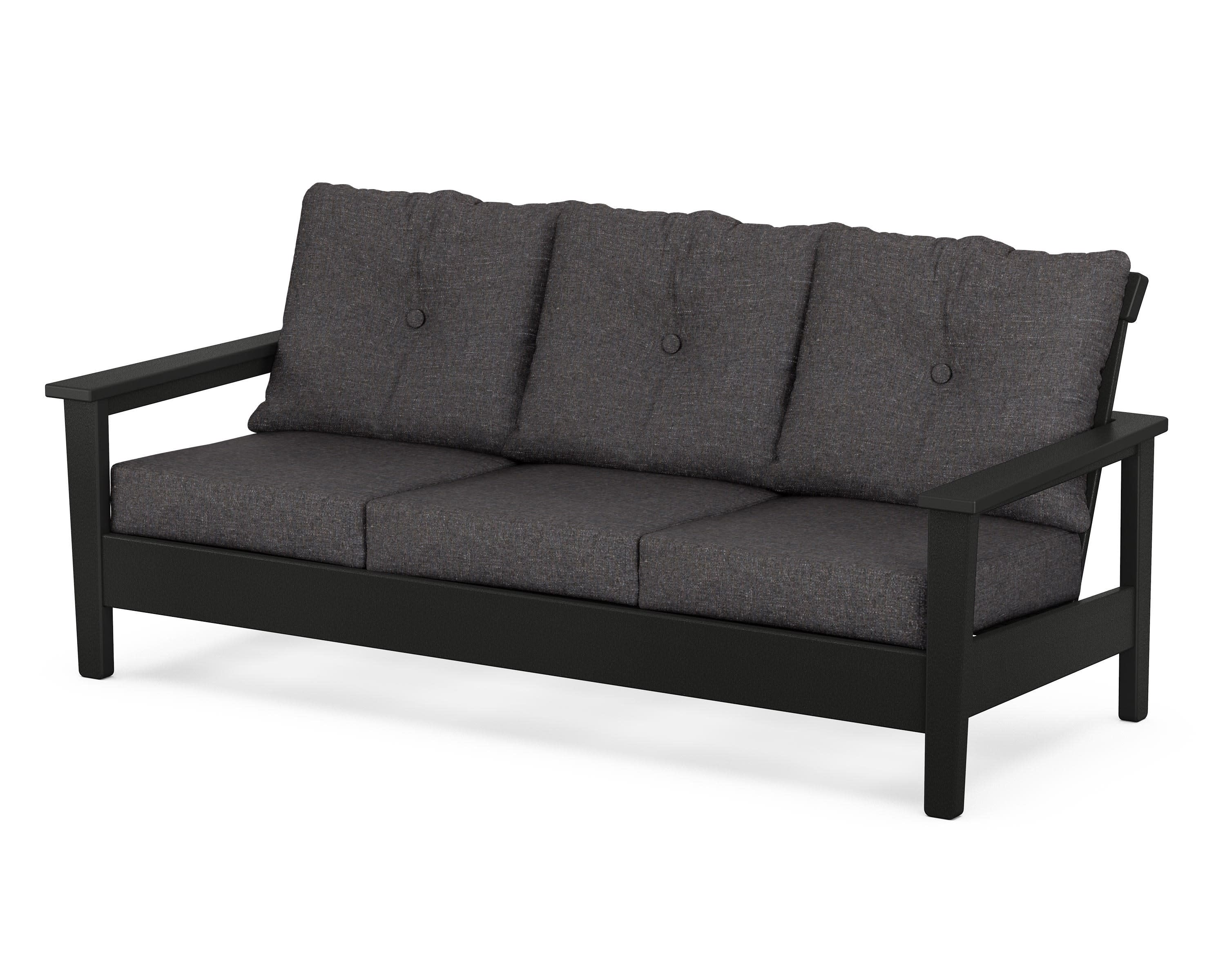 Prescott Deep Seating Sofa in Black / Ash Charcoal