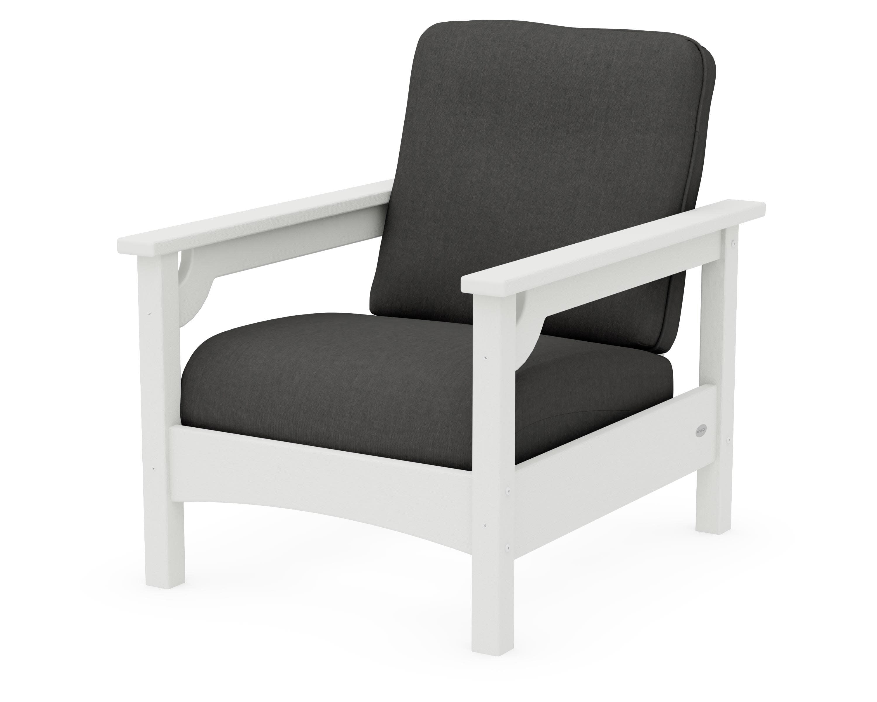 Club Chair in Vintage White / Spectrum Carbon