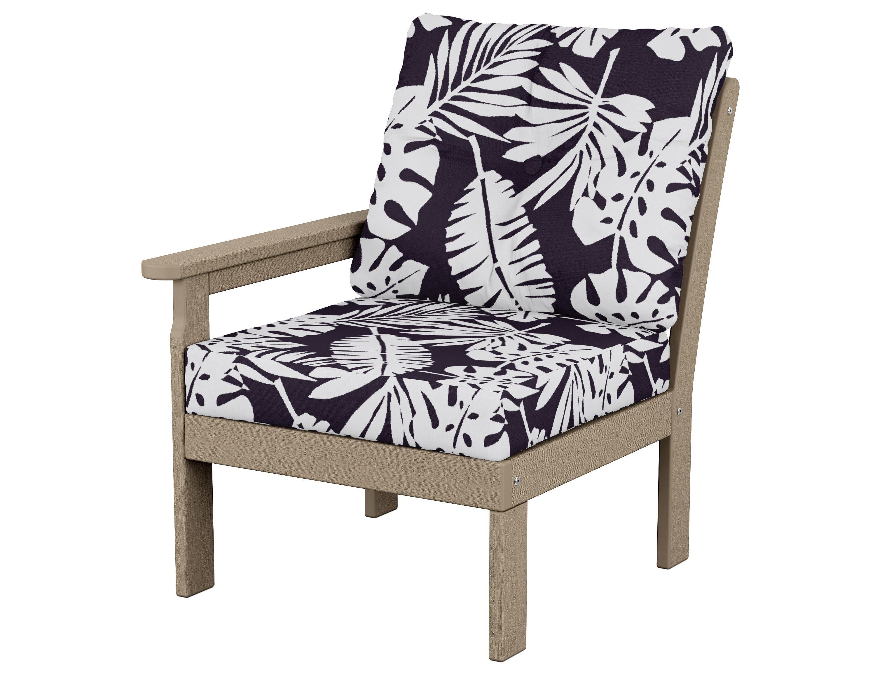 Vineyard Modular Left Arm Chair in Vintage Sahara / Leaf Navy