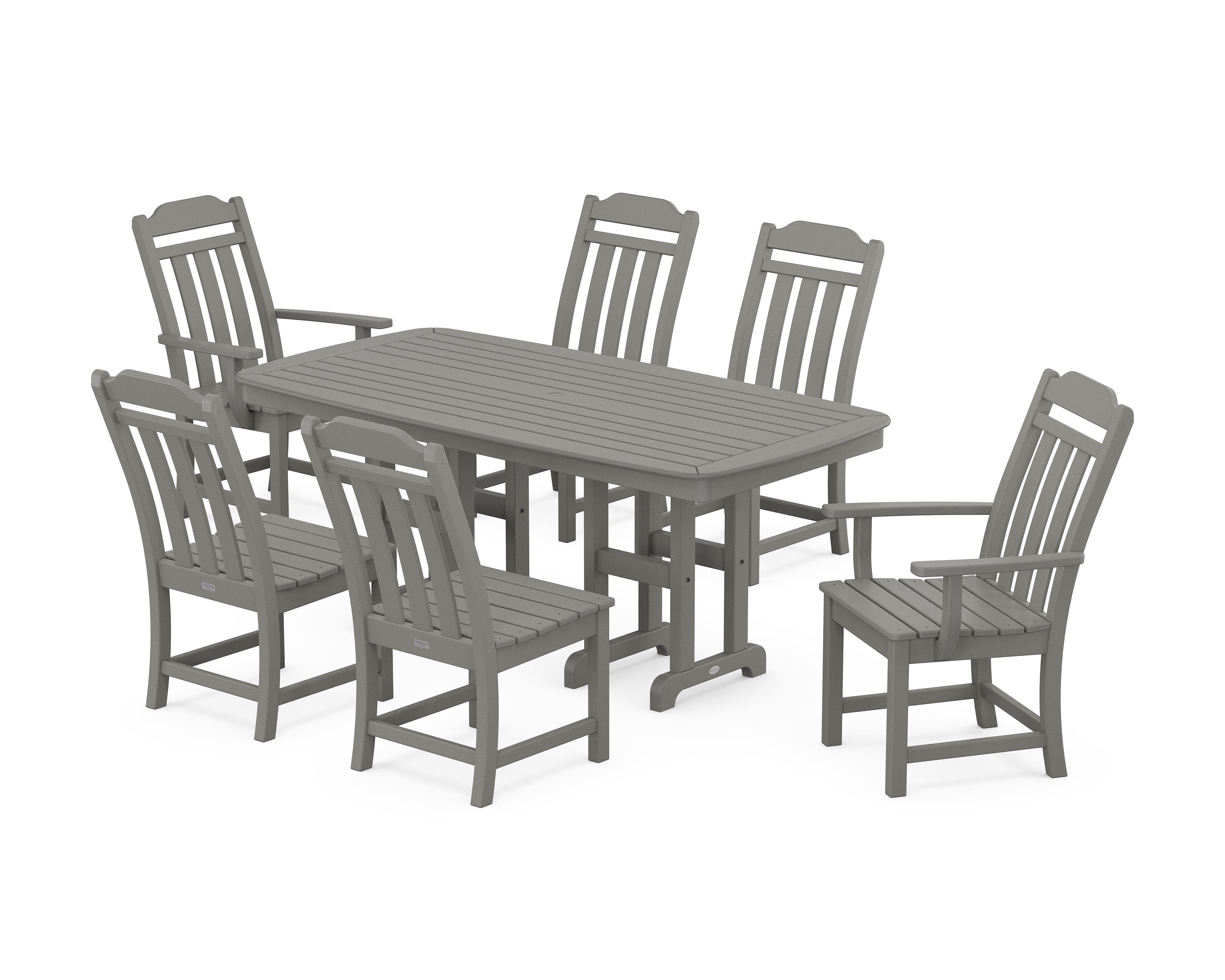 Cottage 7-Piece Dining Set in Slate Grey