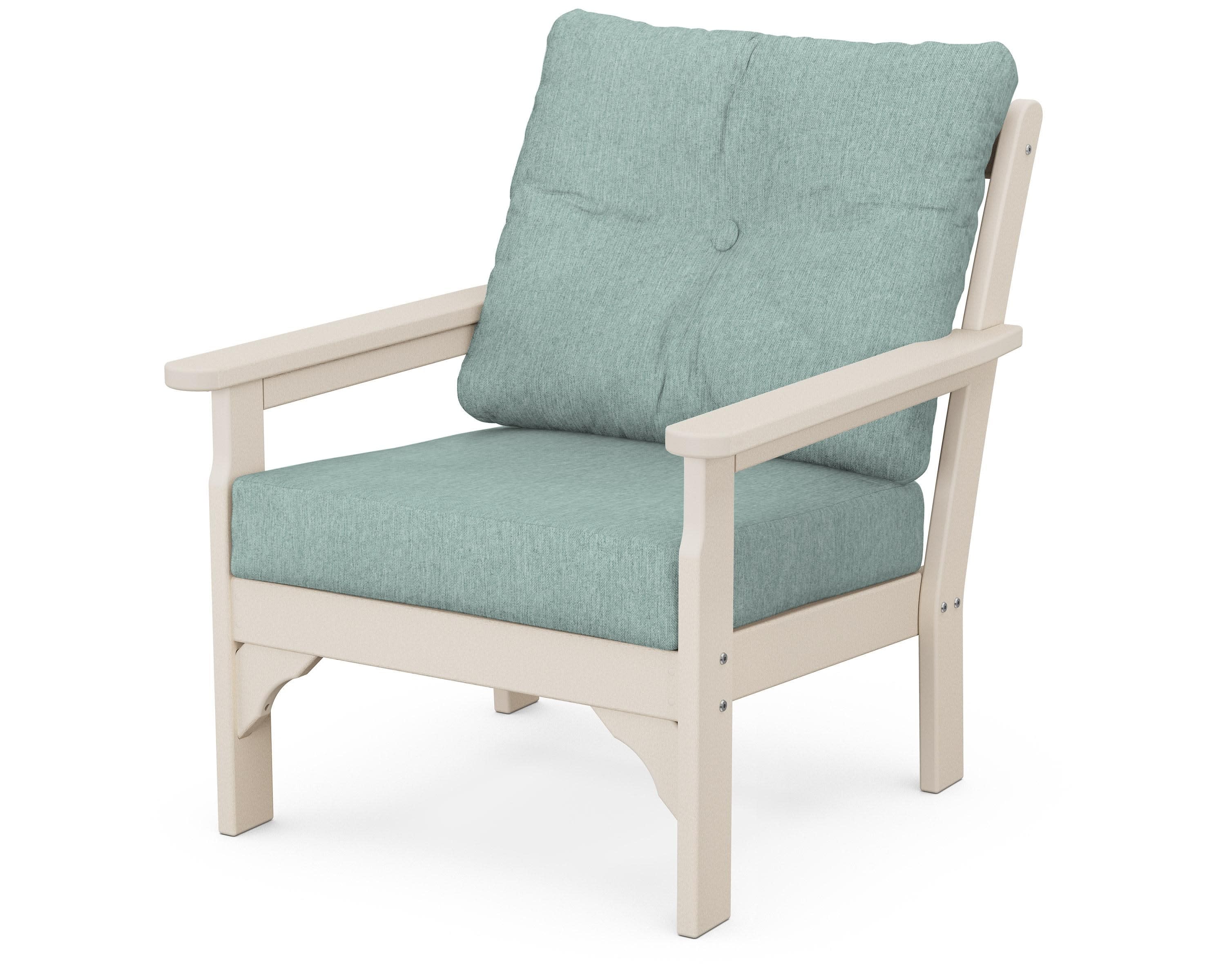 Vineyard Deep Seating Chair in Sand / Glacier Spa