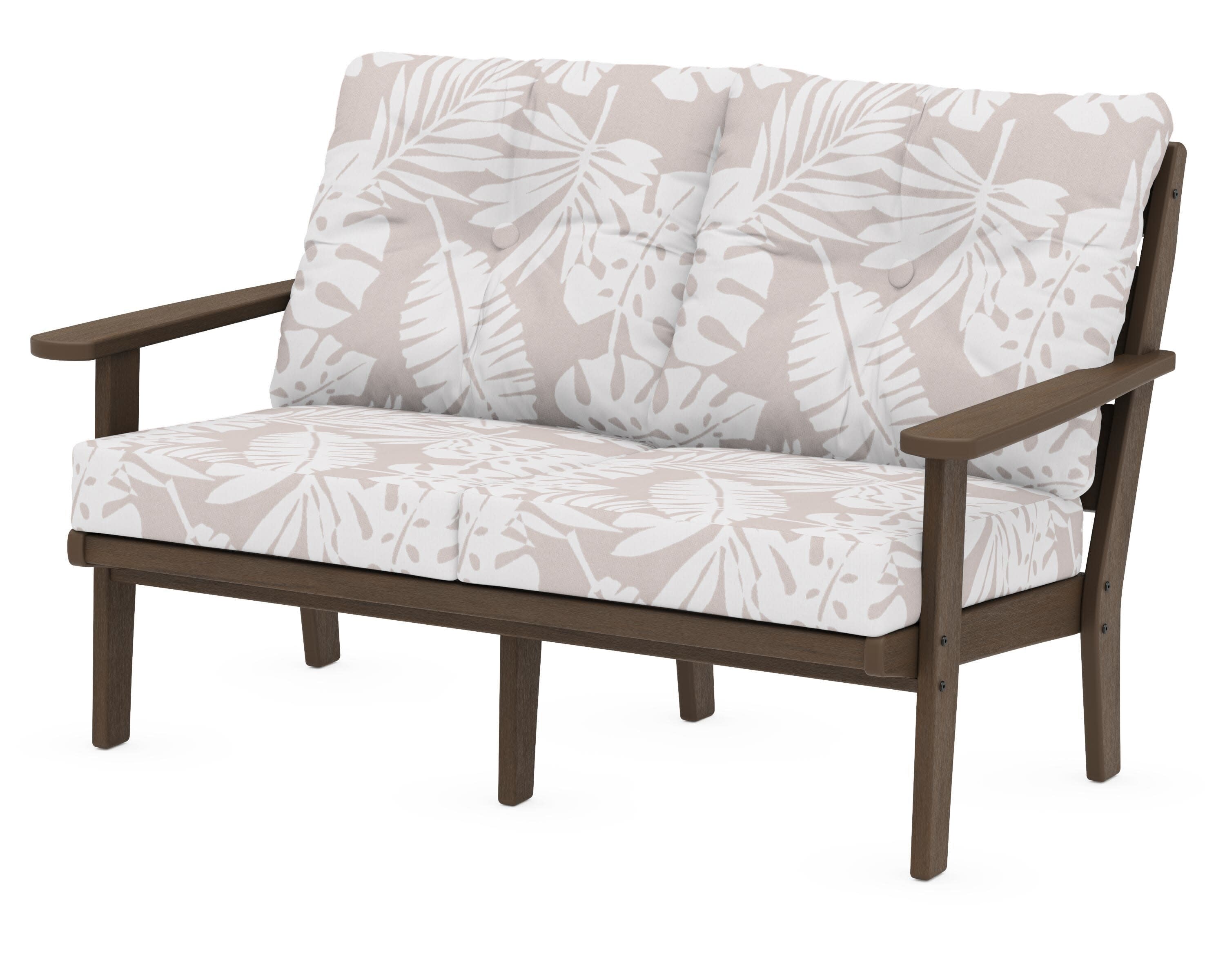 Lakeside Deep Seating Loveseat in Kona / Leaf Dune Burlap