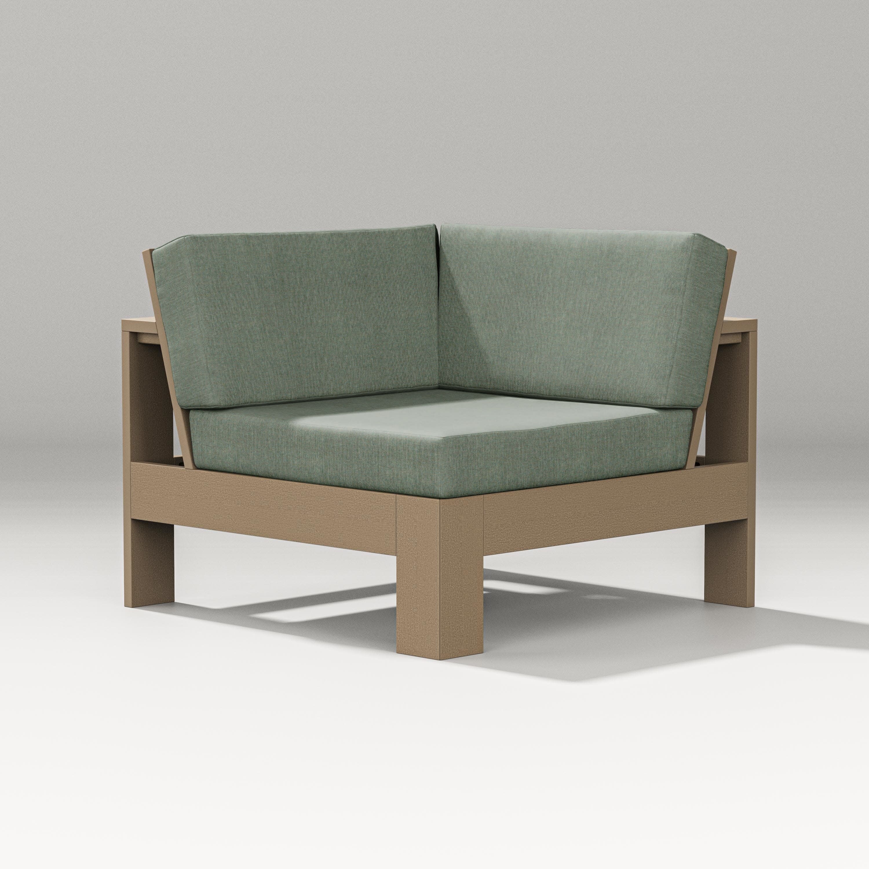 Latitude Modular Corner Chair in Vintage Sahara / Cast Sage