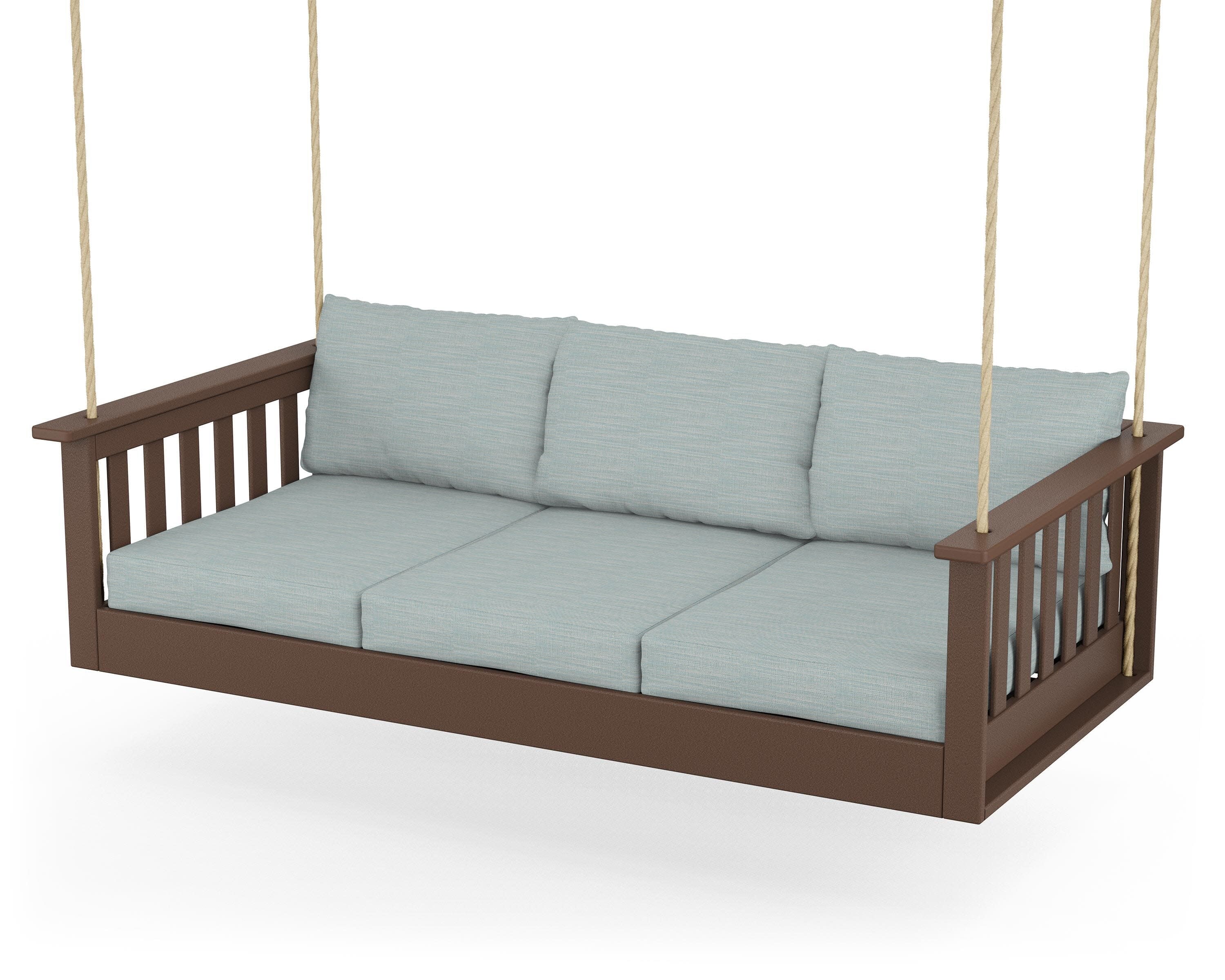 Vineyard Daybed Swing in Mahogany / Soothe Mist