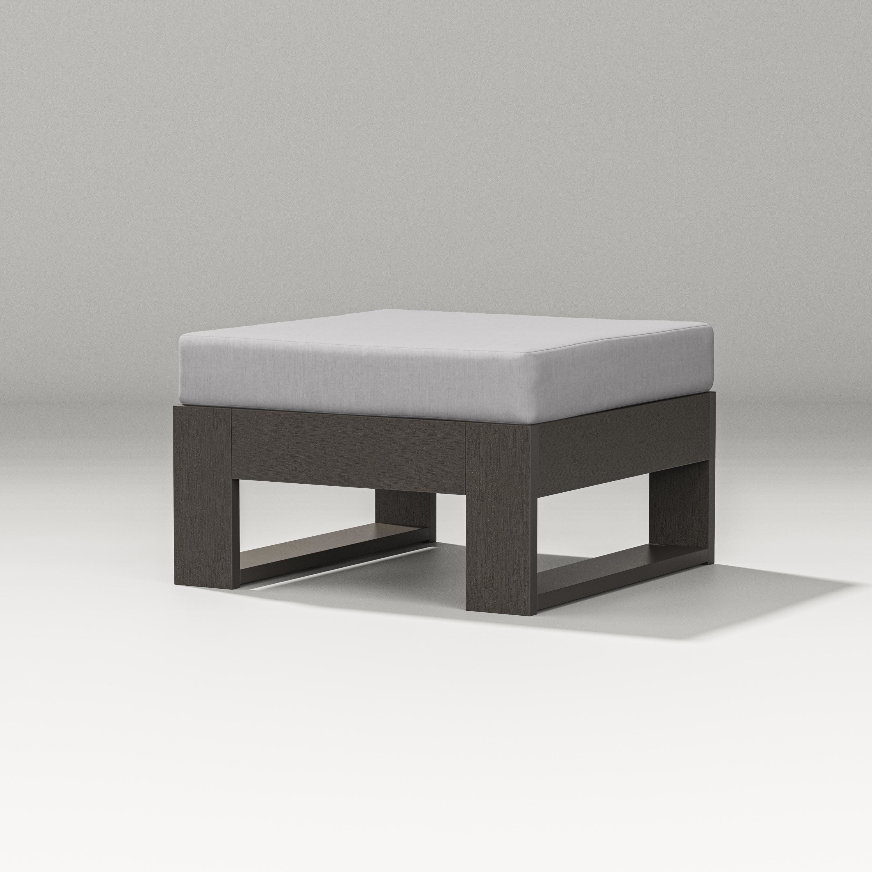Latitude Lounge Ottoman in Vintage Coffee / Granite