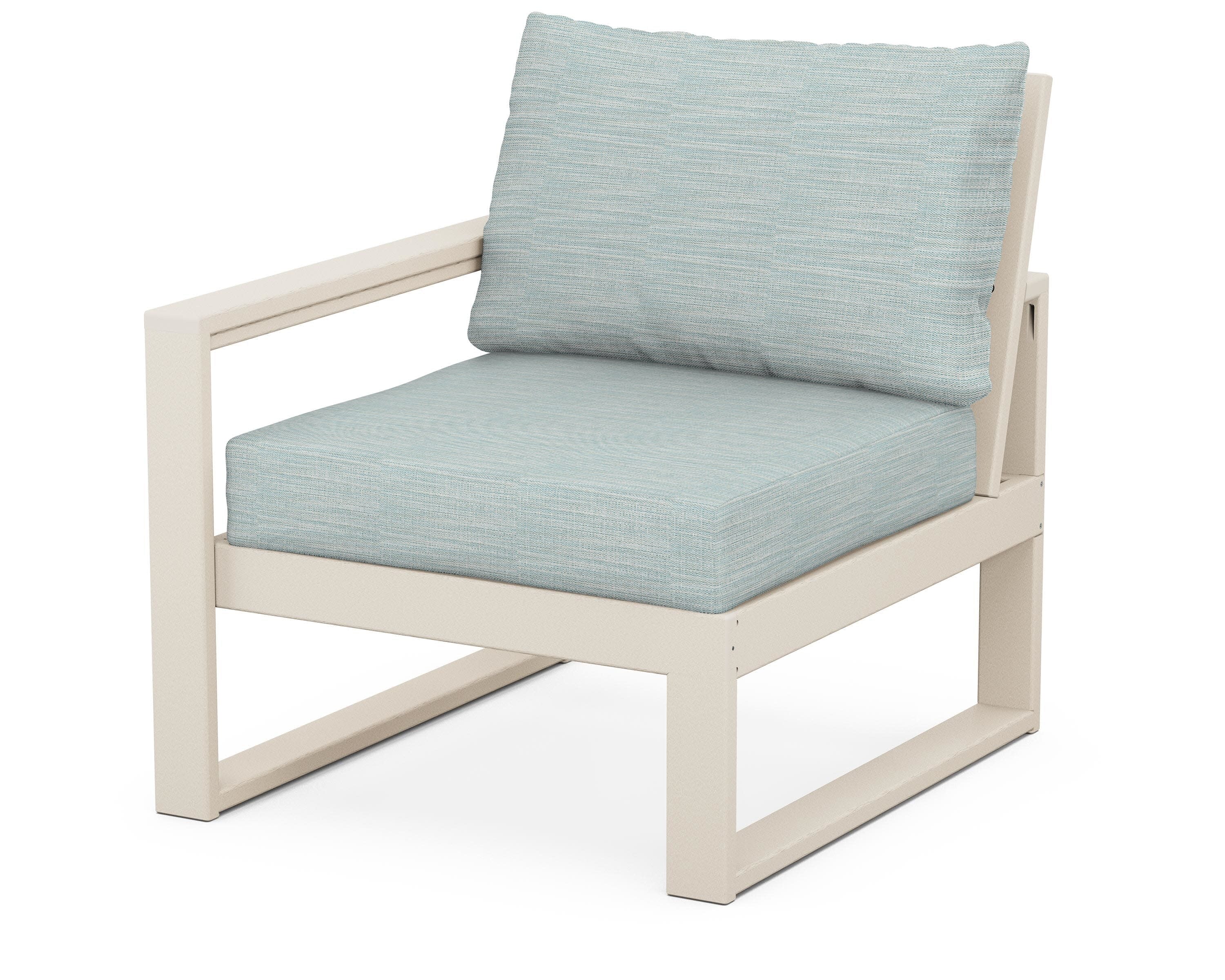 EDGE Modular Left Arm Chair in Sand / Soothe Mist
