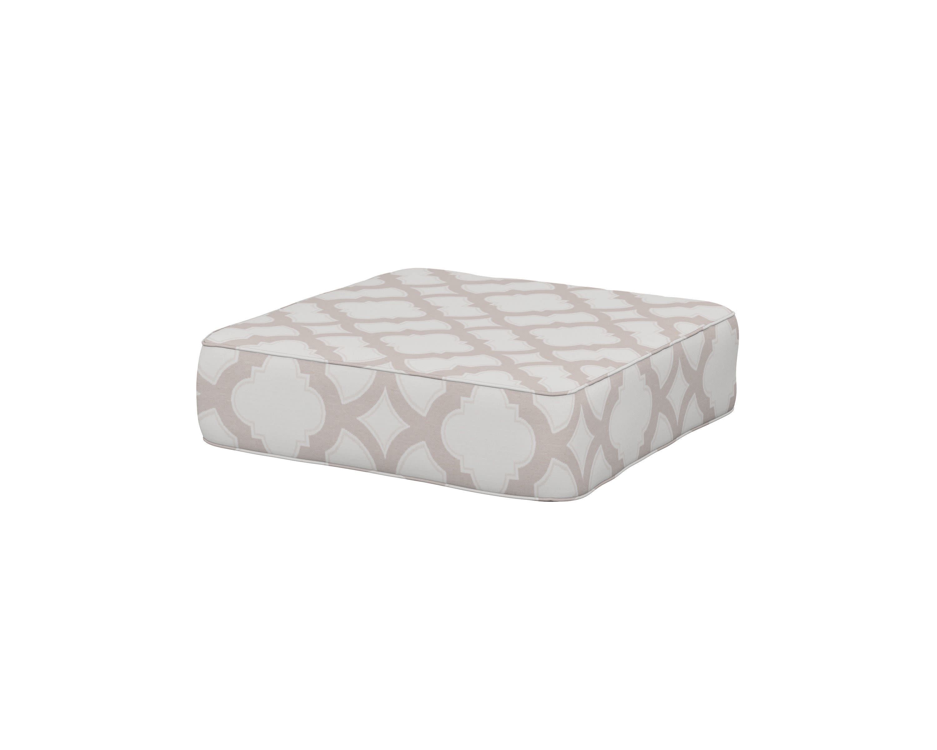 Ateeva 4000 Ottoman Cushion in Trellis Dune Burlap