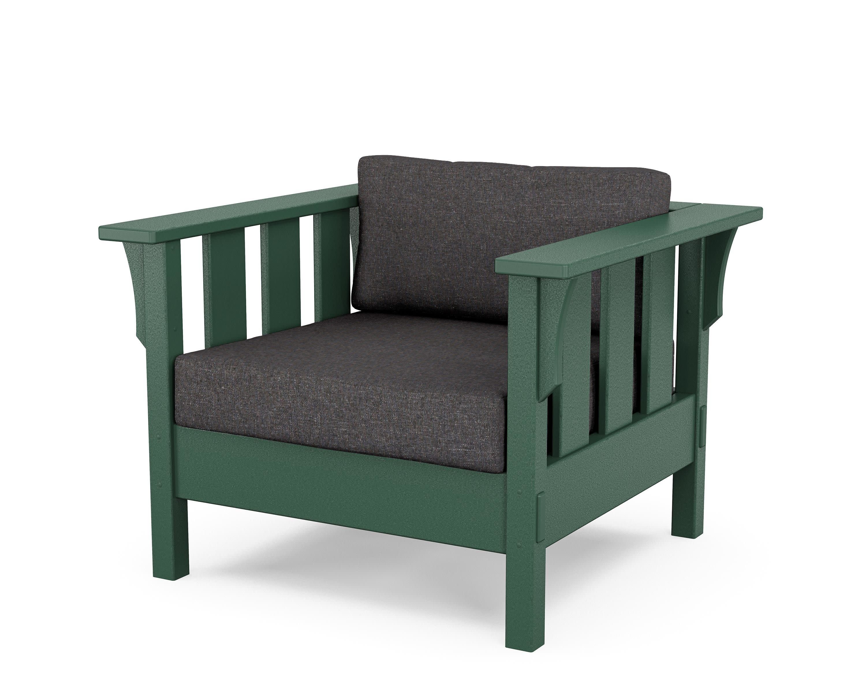 Acadia Deep Seating Chair in Green / Ash Charcoal