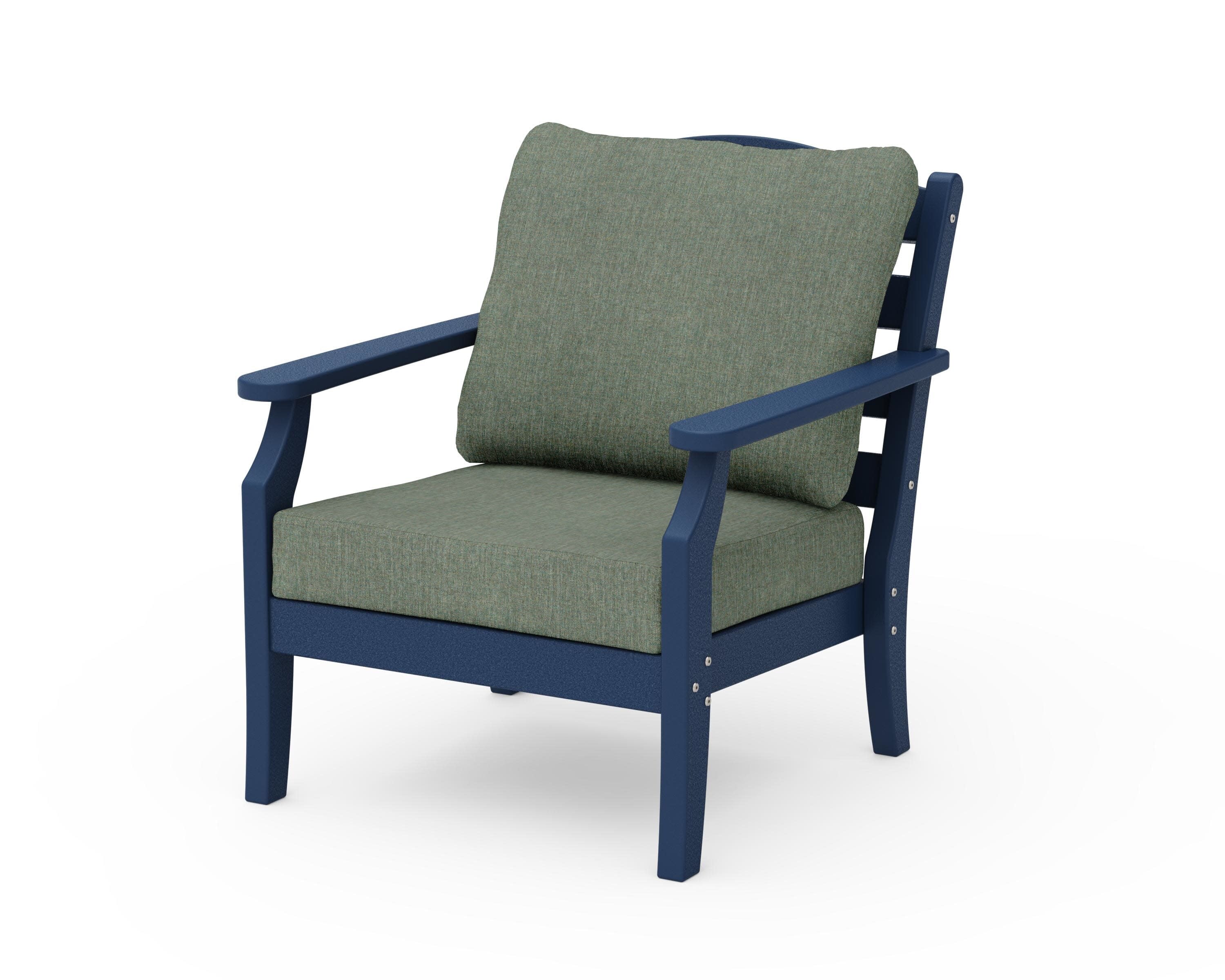 Savannah Deep Seating Chair in Navy / Cast Sage