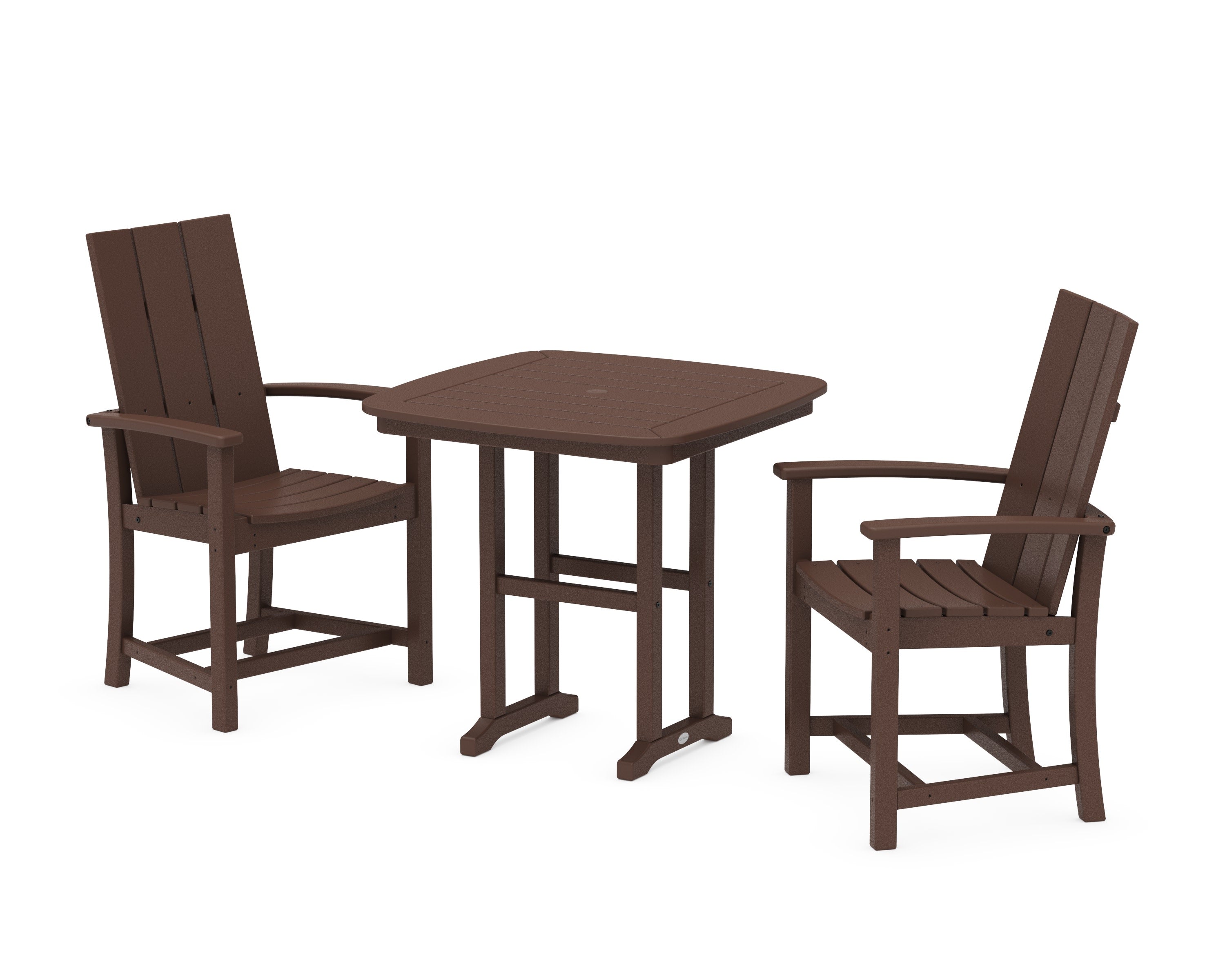 Modern Adirondack 3-Piece Dining Set in Mahogany