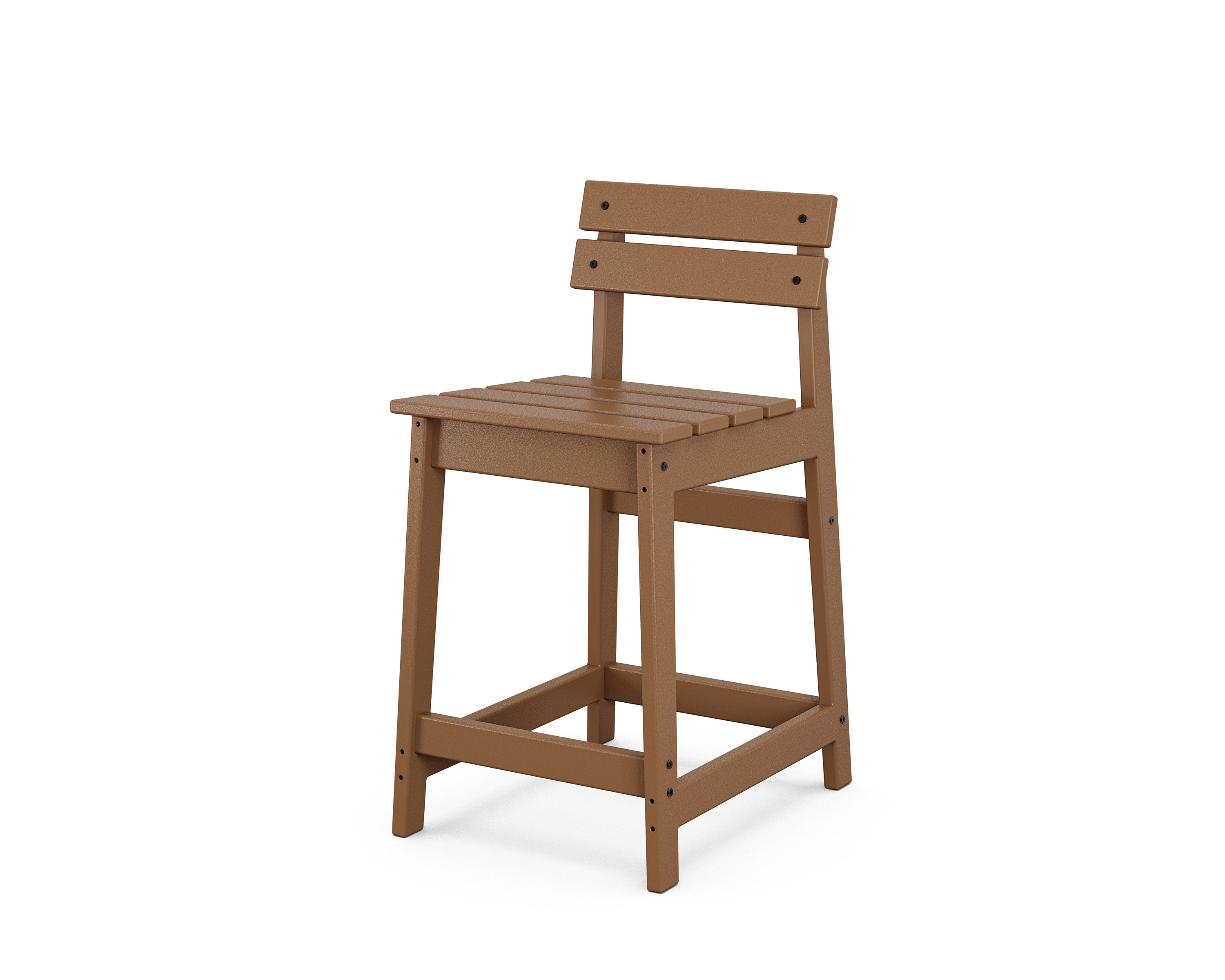 Modern Studio Plaza Lowback Counter Chair in Teak