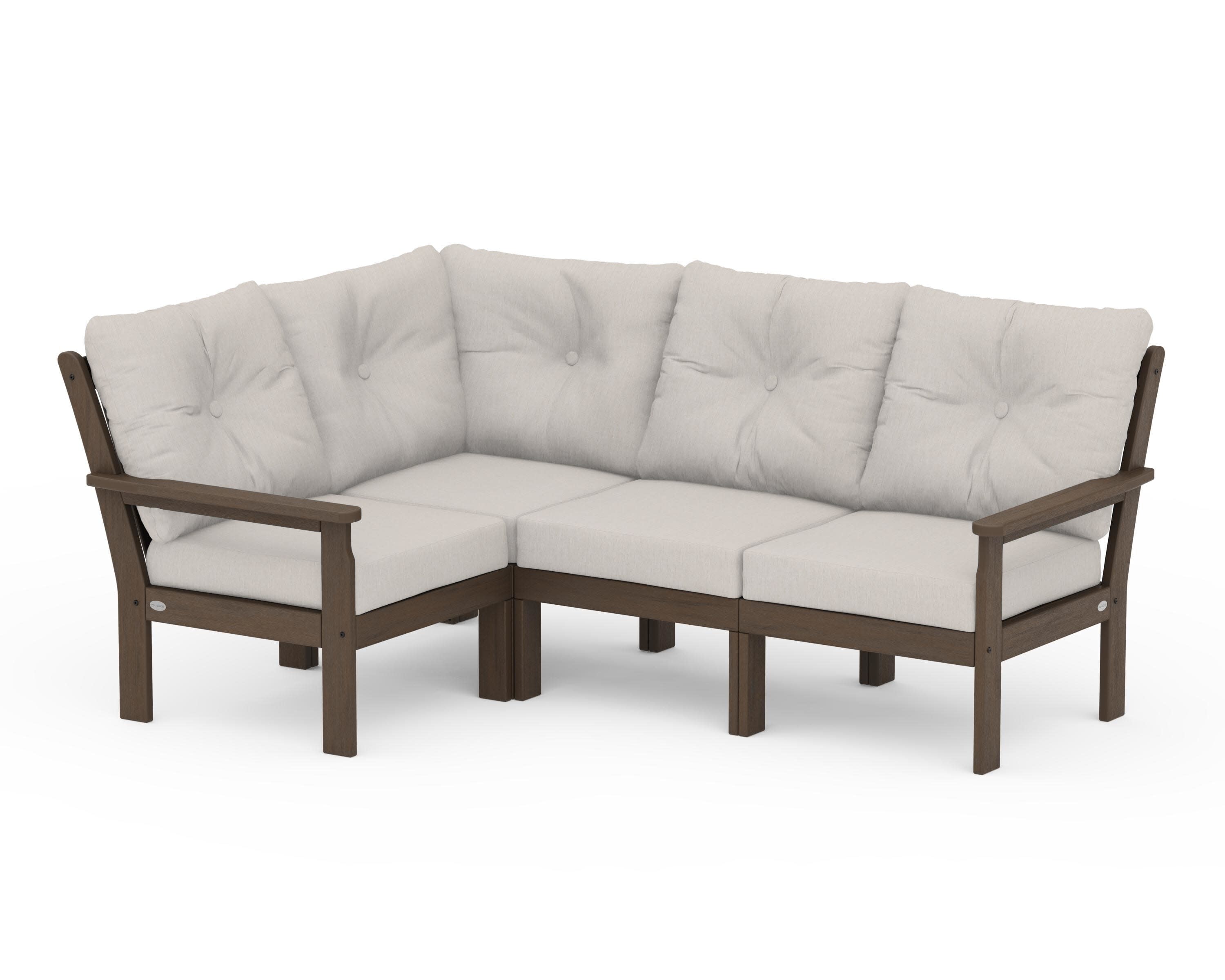 Vineyard 4-Piece Sectional in Kona / Cast Ash