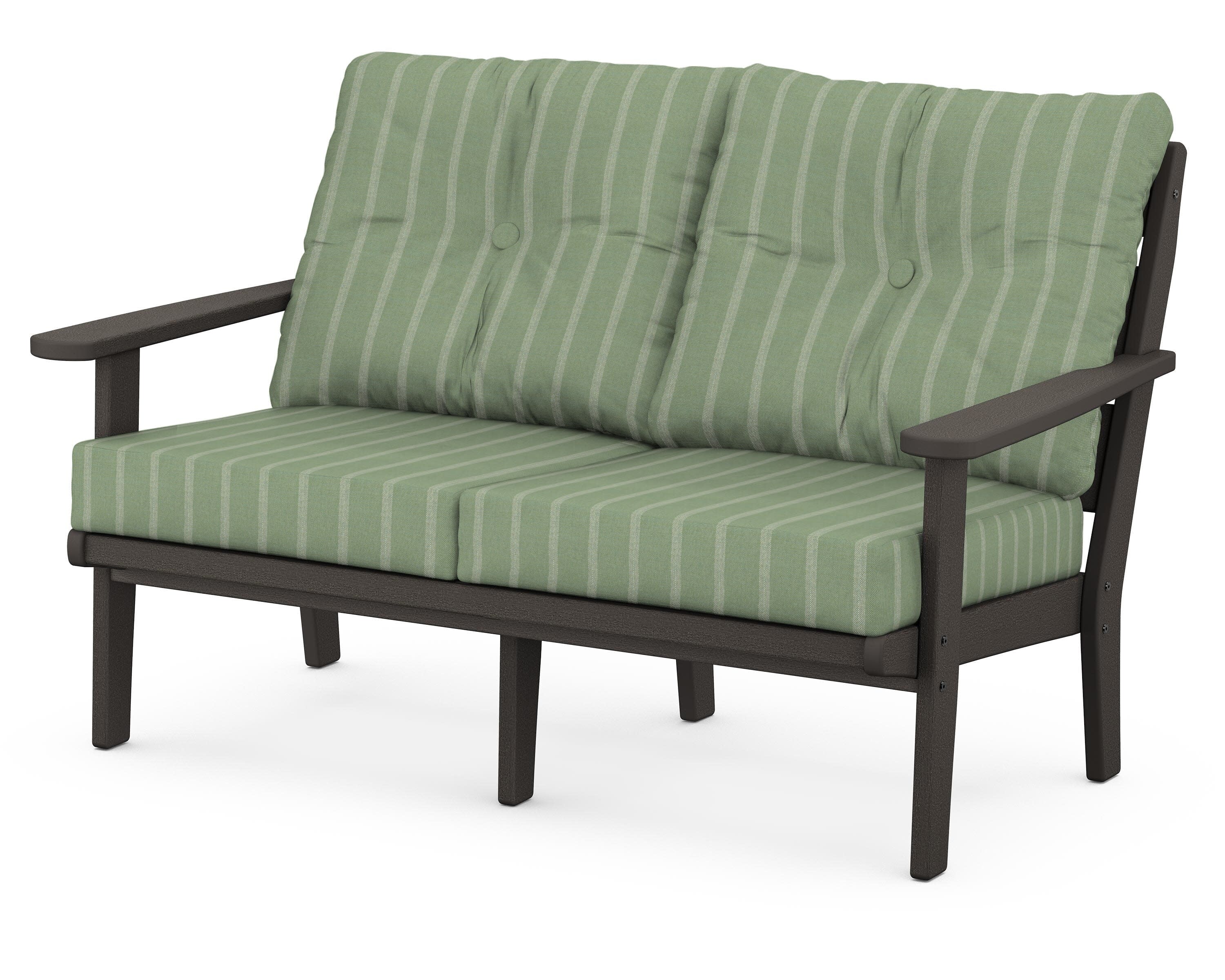 Lakeside Deep Seating Loveseat in Vintage Coffee / Unwind Rainwashed
