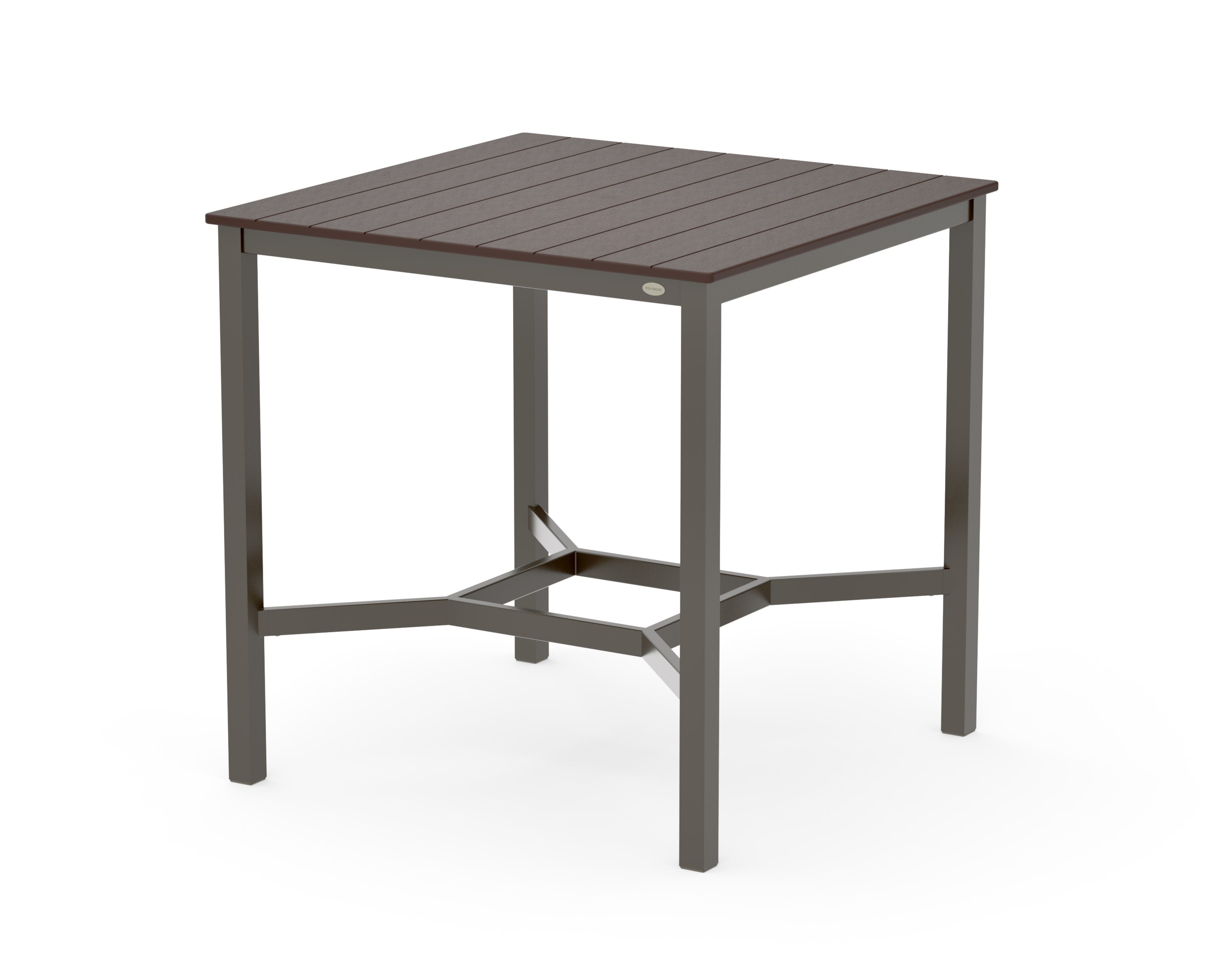 Main Street 42 x 42 Bar Table in Bronze / Mahogany