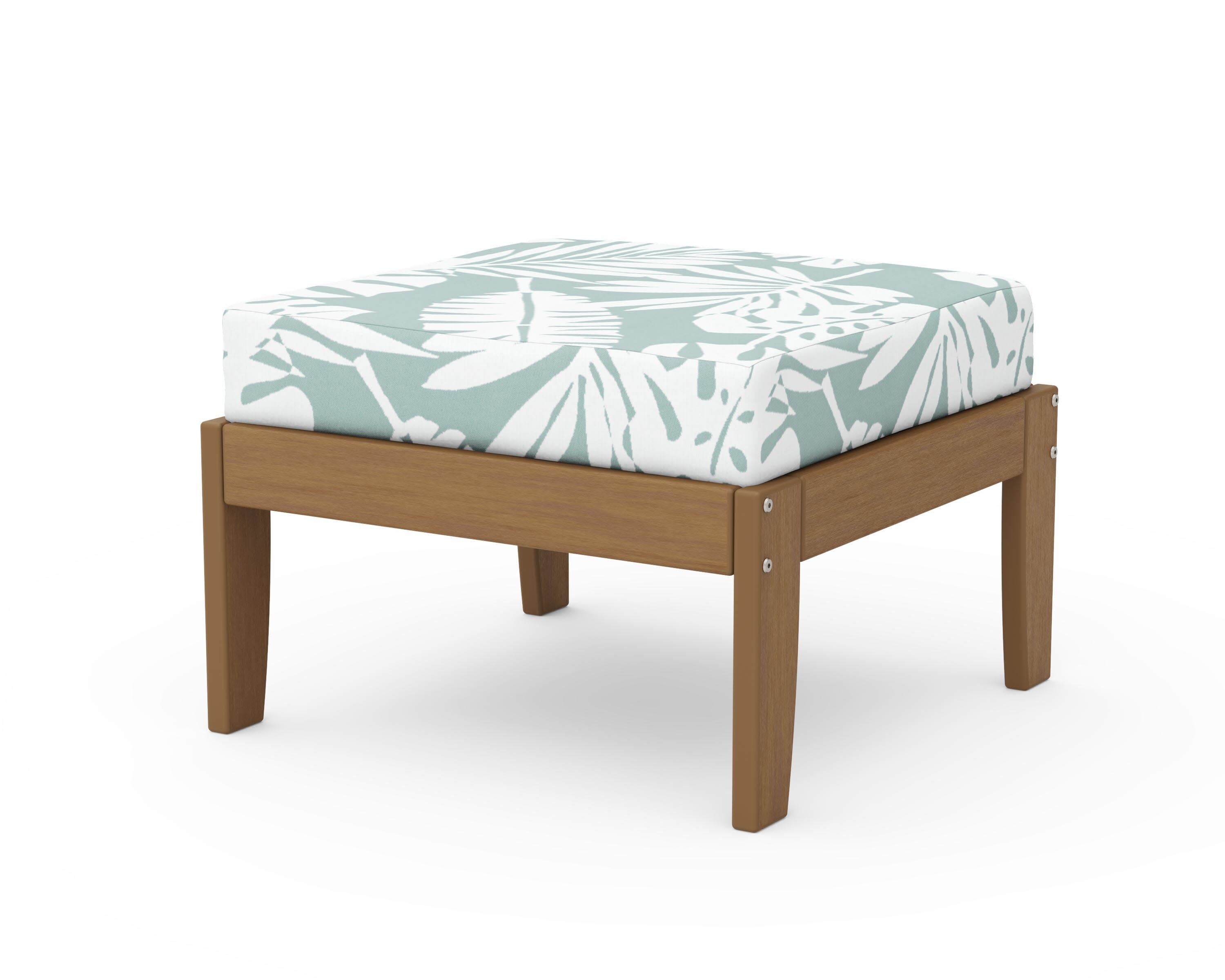 Modular Ottoman - Classic in Natural / Leaf Glacier Spa