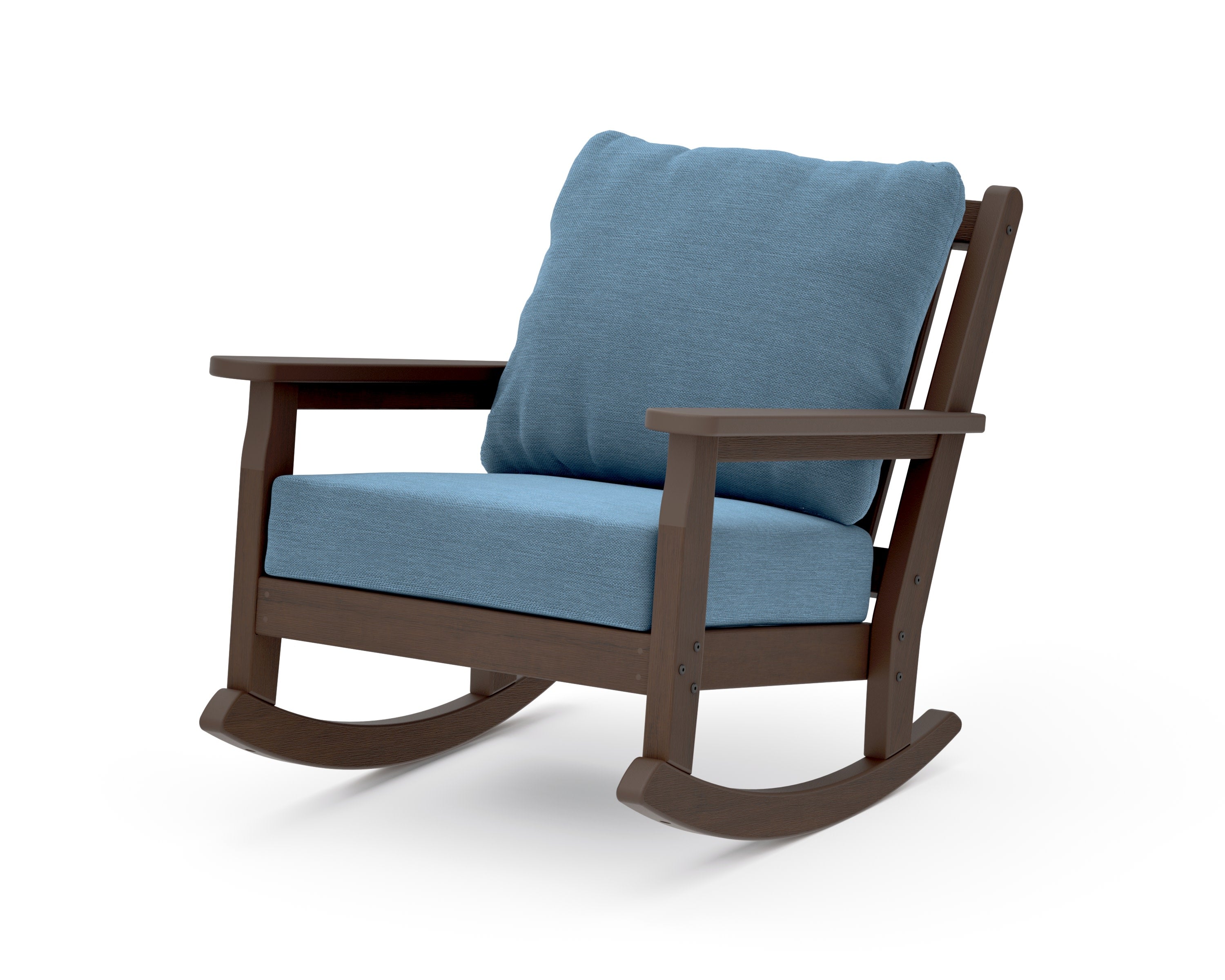 Chippendale Deep Seating Rocking Chair in Kona / Sky Blue