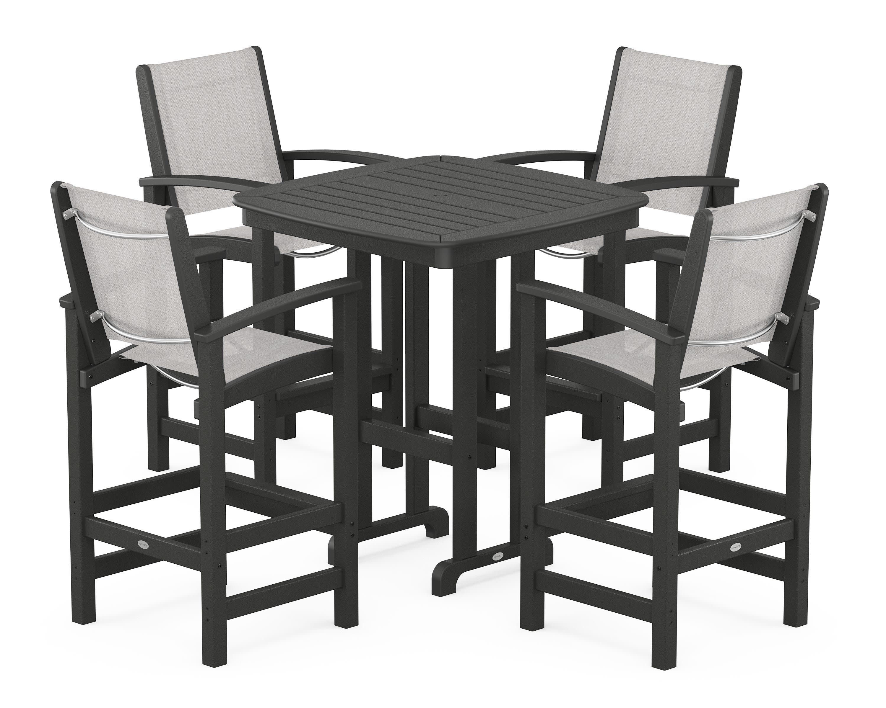 Coastal 5-Piece Bar Set in Black / Parchment Sling