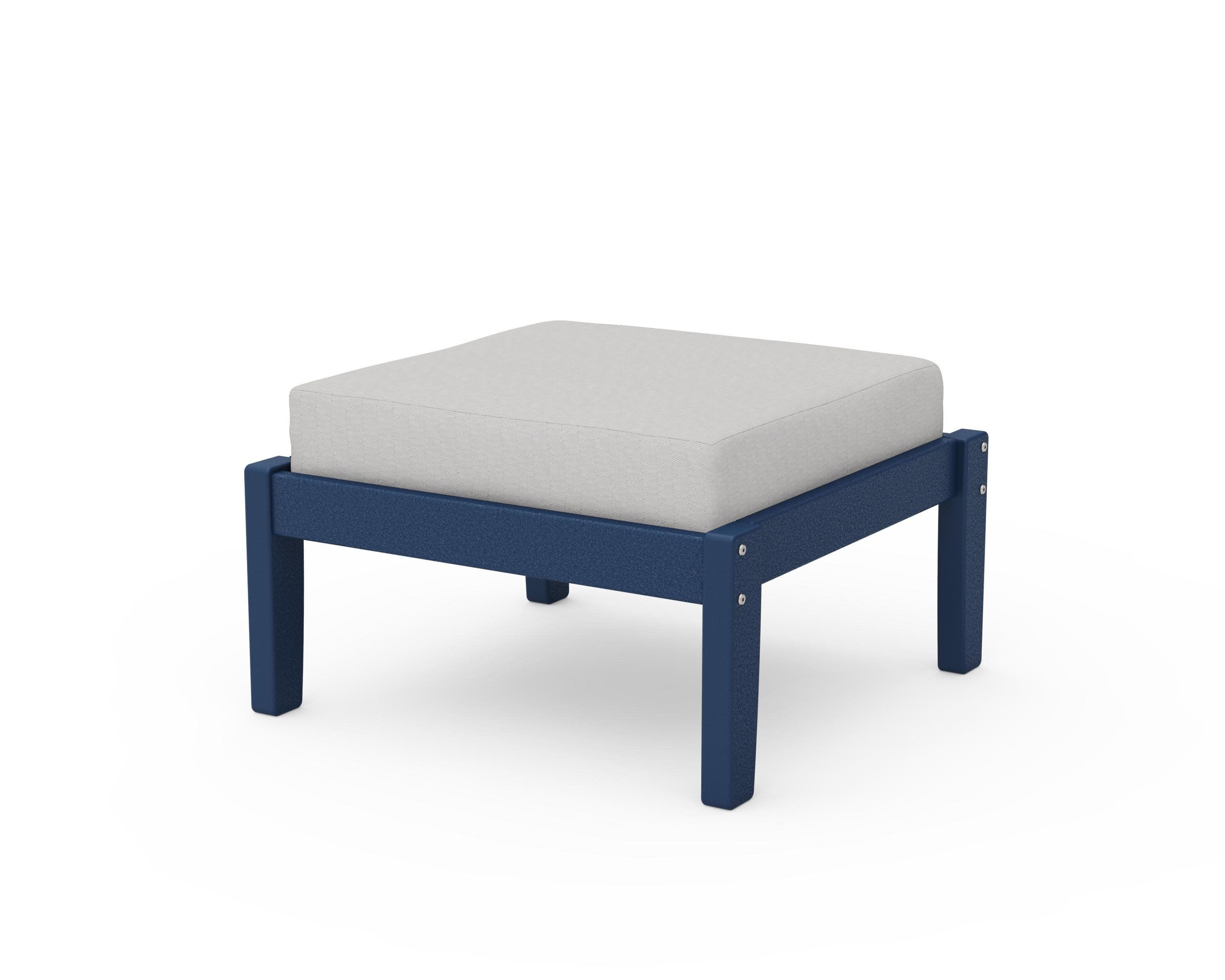 Deep Seating Ottoman in Navy / Diamond in the Rough