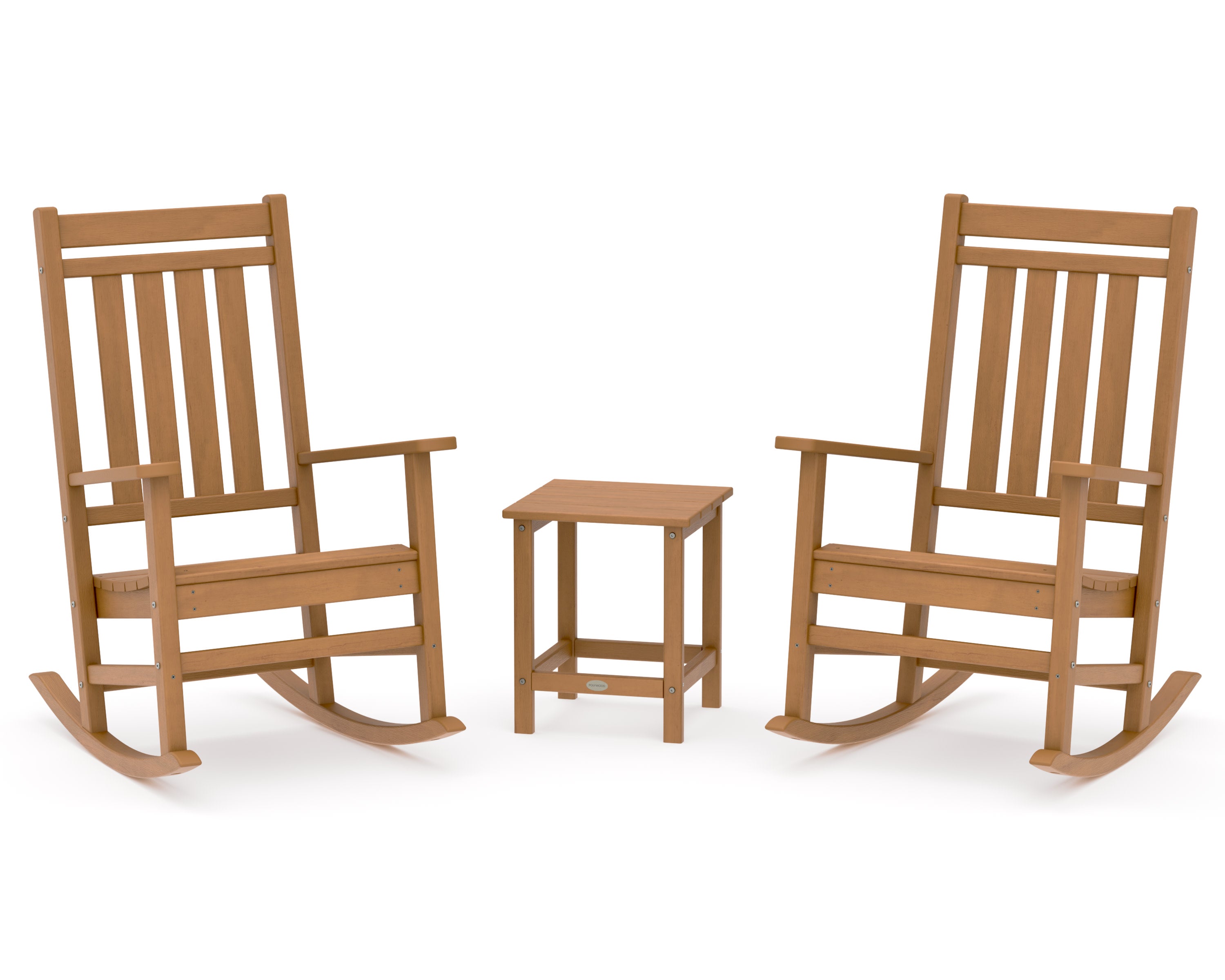 Estate 3-Piece Rocking Chair Set with Long Island 18" Side Table in Natural