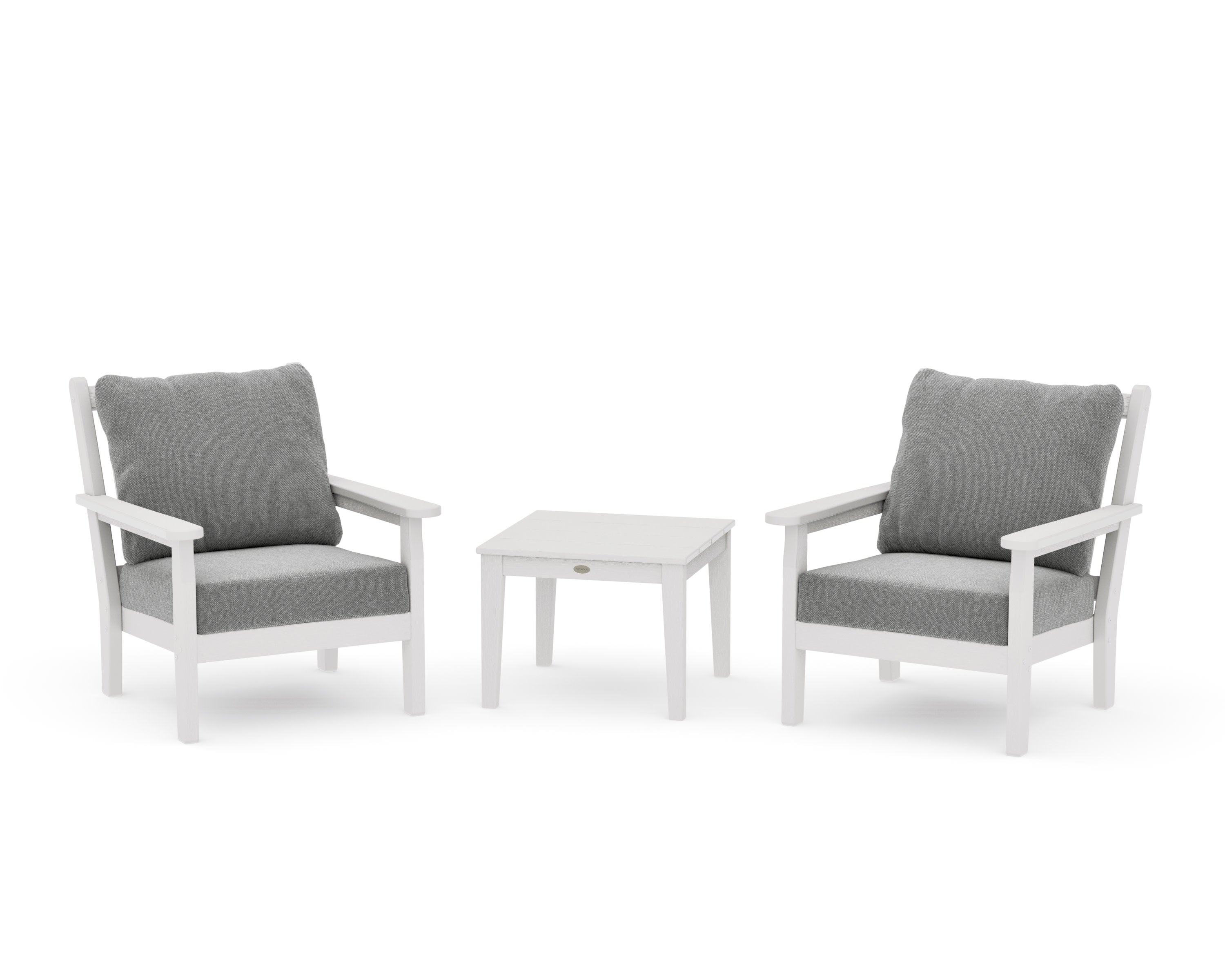 Chippendale 3-Piece Deep Seating Set in Vintage White / Grey Mist