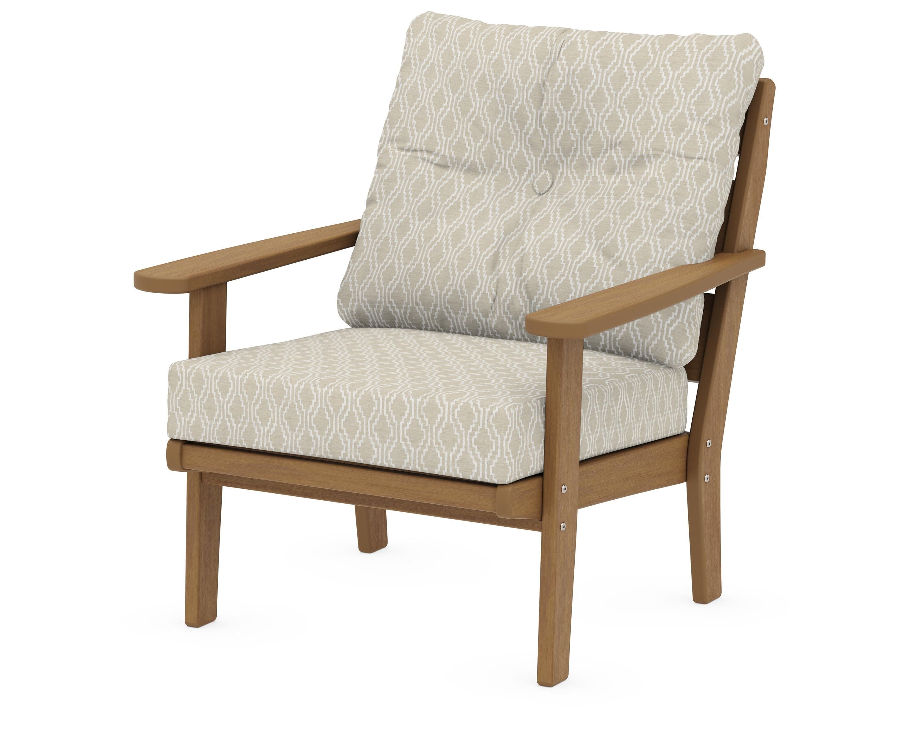 Lakeside Deep Seating Chair in Natural / Solve Linen