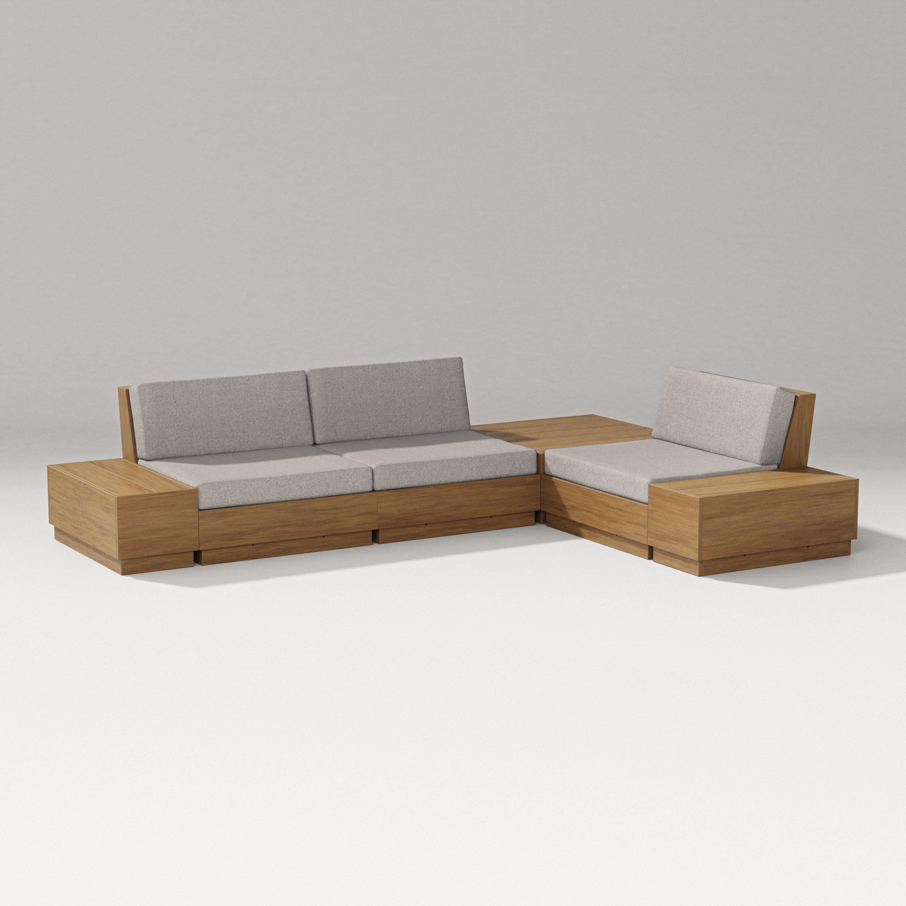 Elevate 6-Piece Corner Sectional in Natural / Weathered Tweed