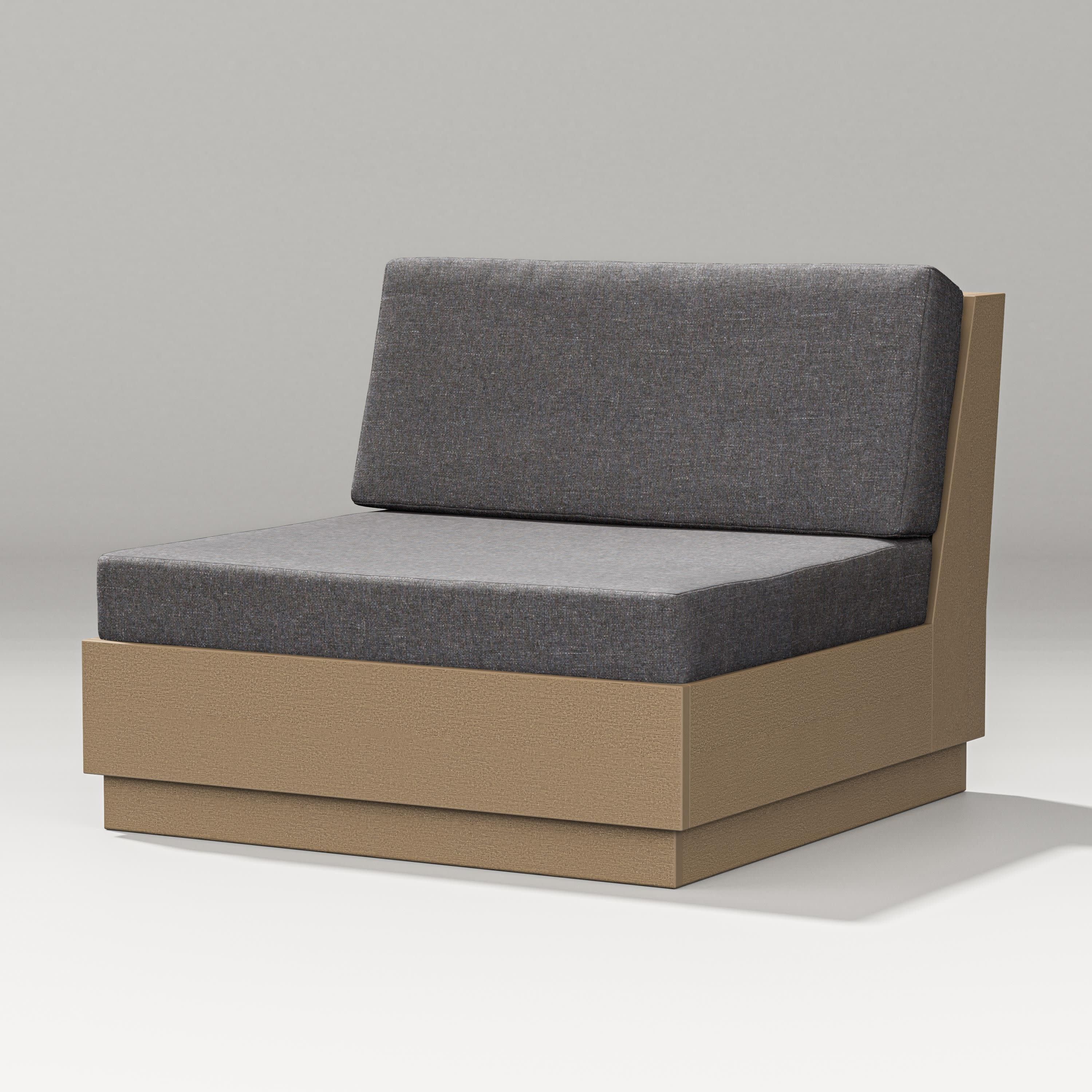 Elevate Modular Armless Chair in Vintage Sahara / Ash Charcoal