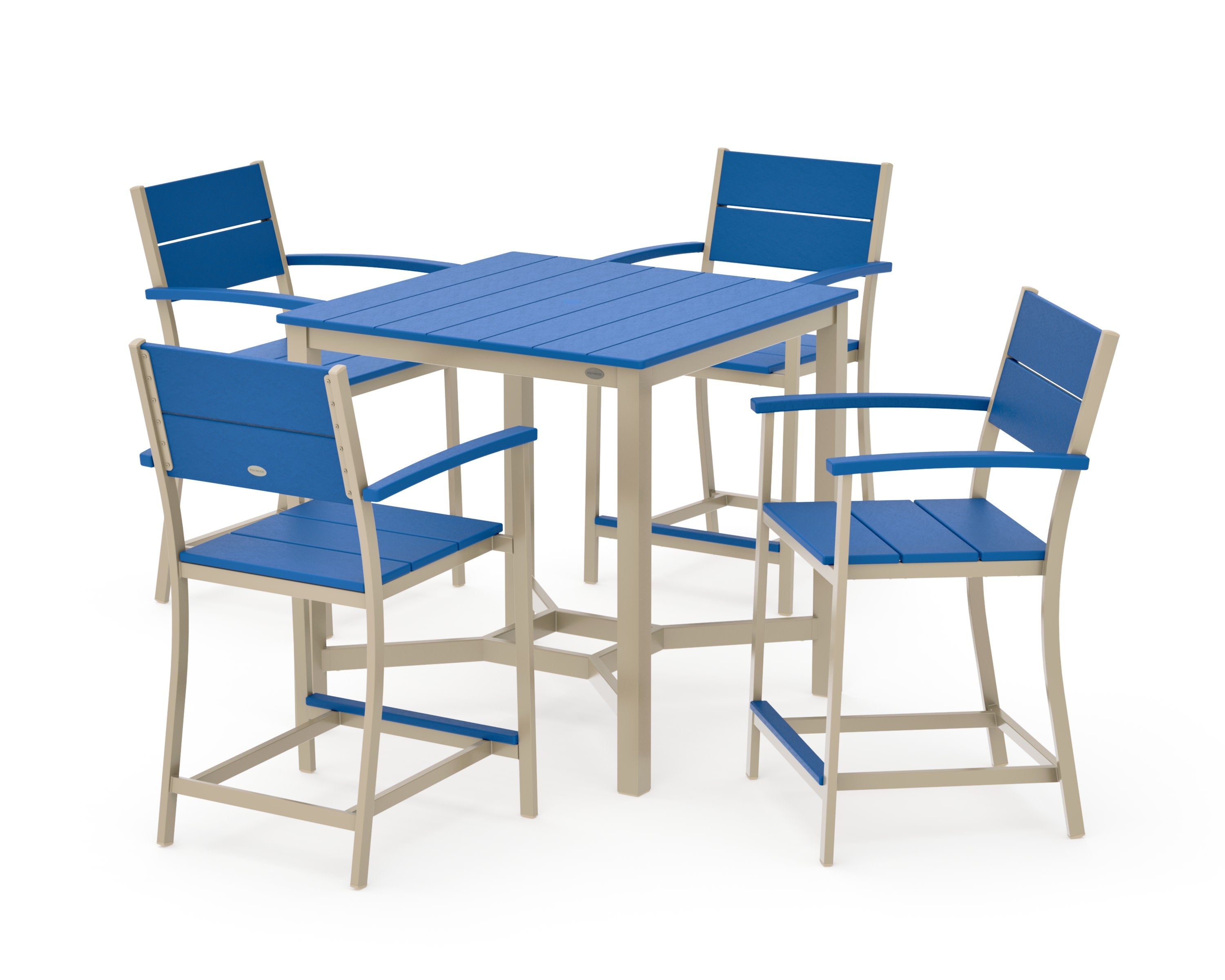Main Street 5-Piece Counter Set in Sand / Pacific Blue