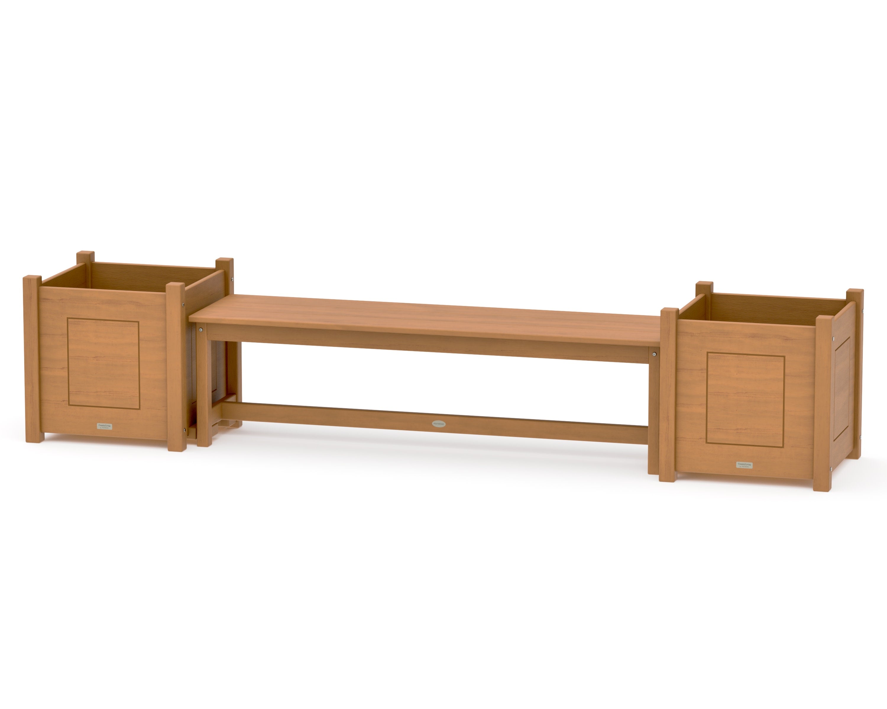 60" Country Living Straight Planter Bench Set - Large in Natural