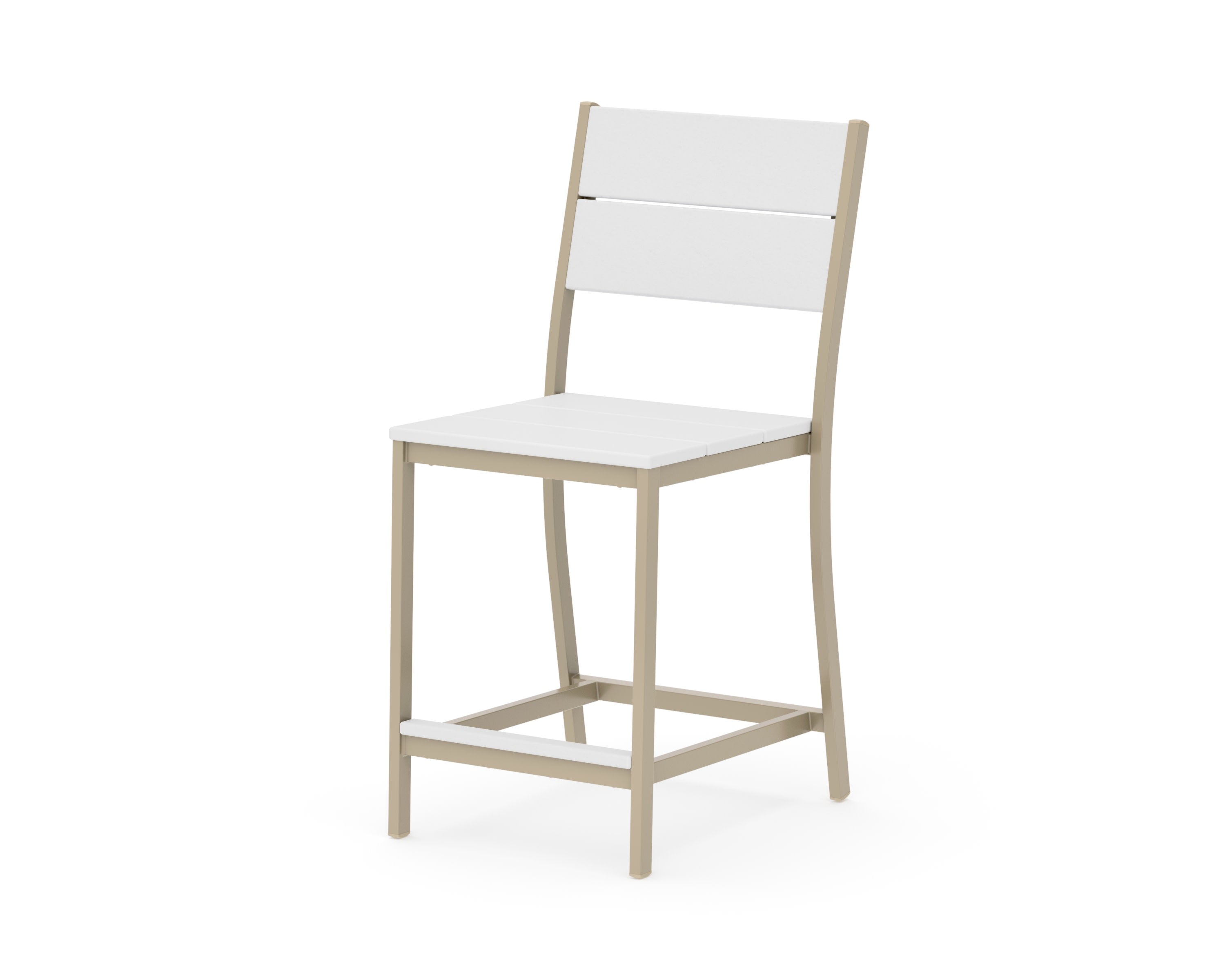 Main Street Counter Side Chair in Sand / White