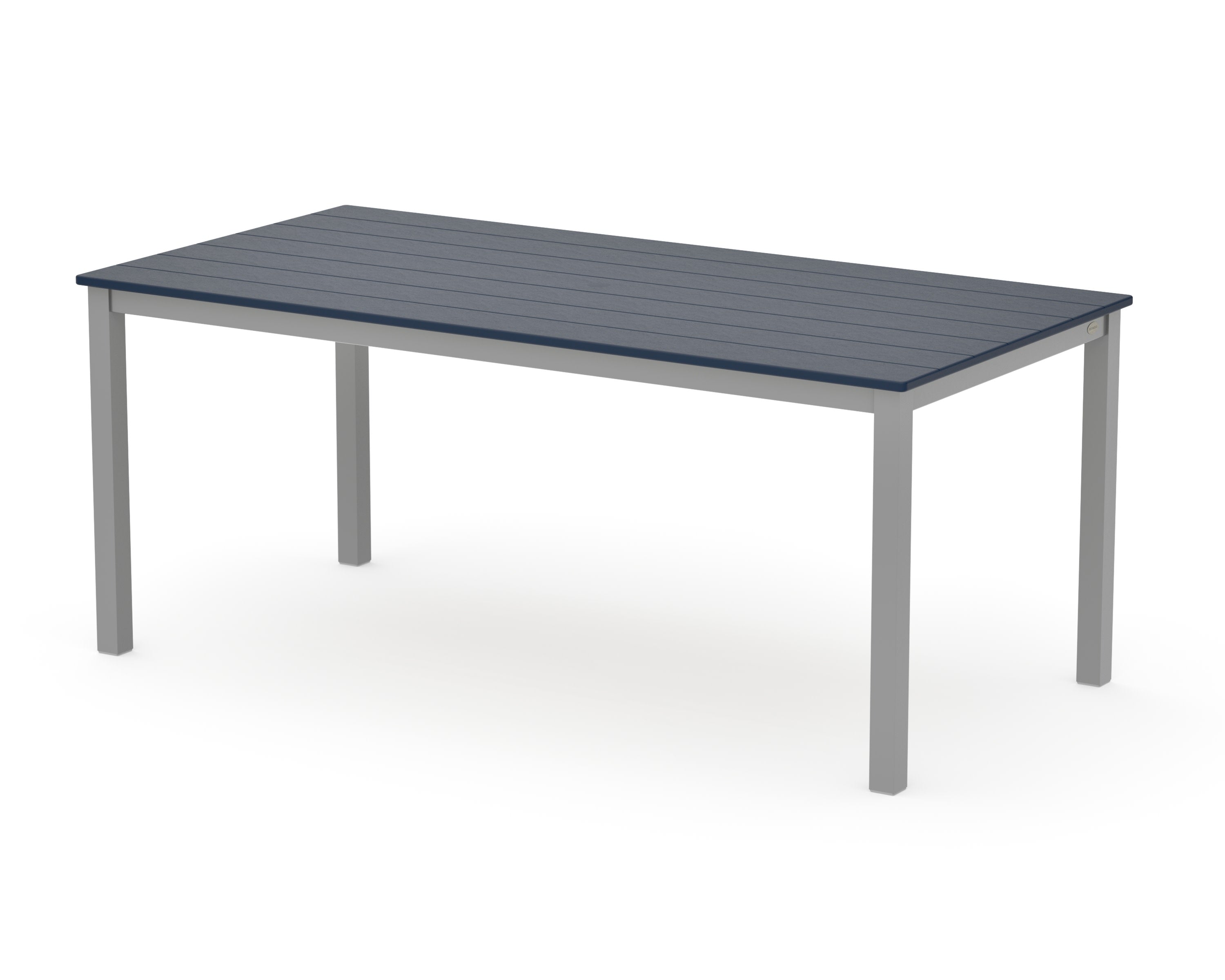 Main Street 36" x 72" Dining Table in Silver / Navy