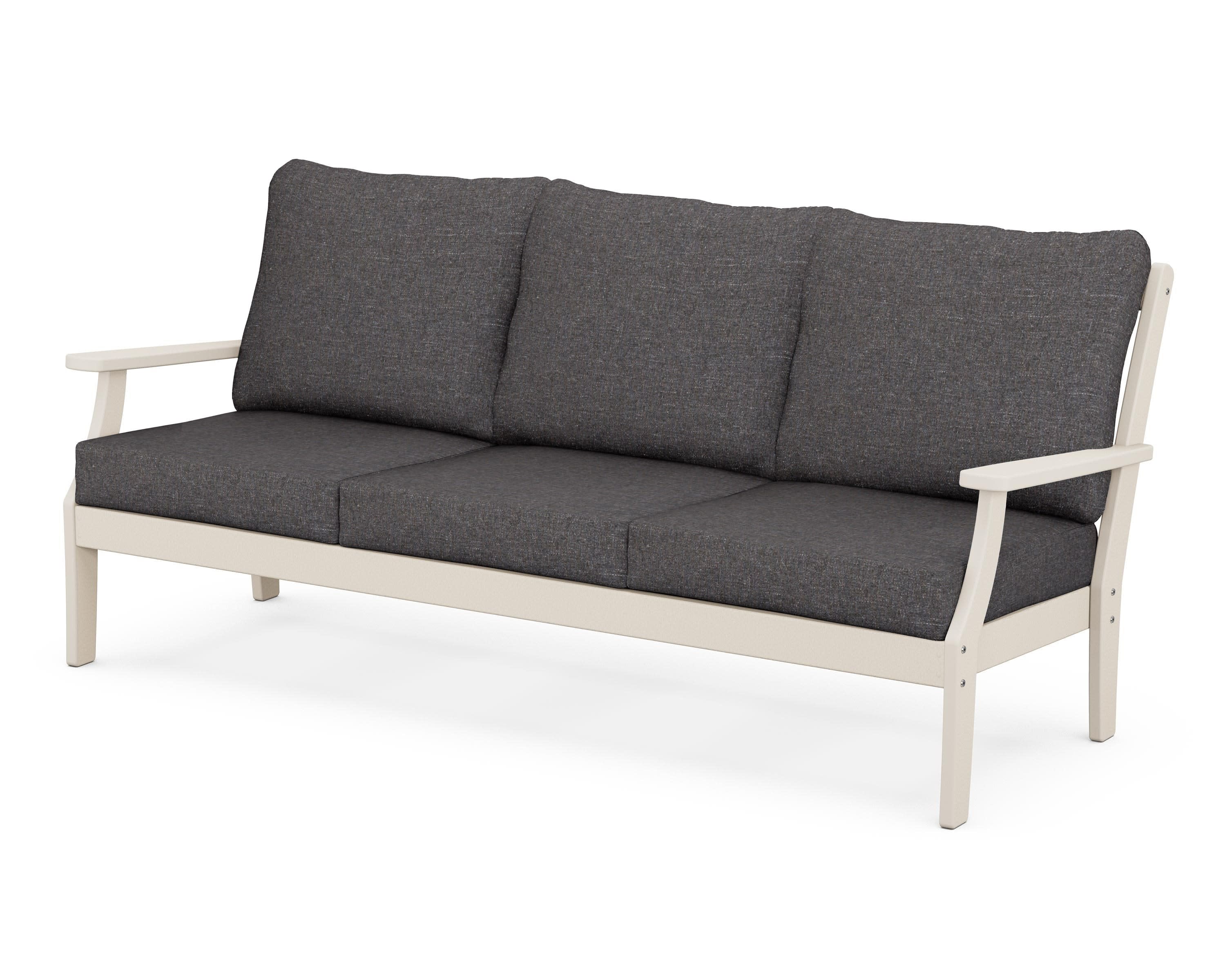 Braxton Deep Seating Sofa in Sand / Ash Charcoal