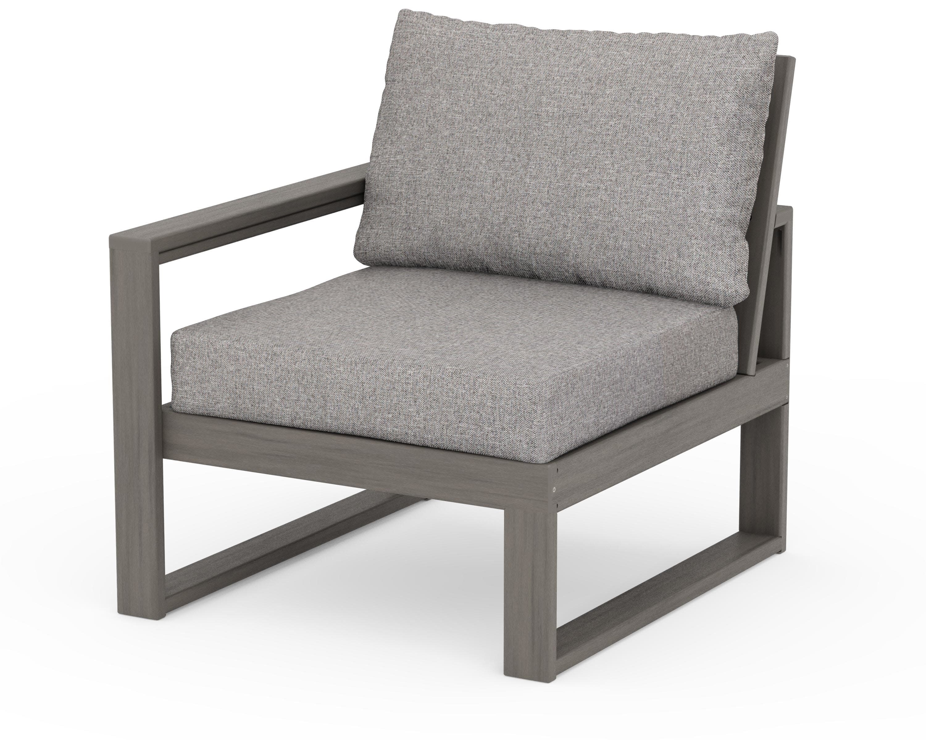 EDGE Modular Left Arm Chair in Driftwood / Grey Mist