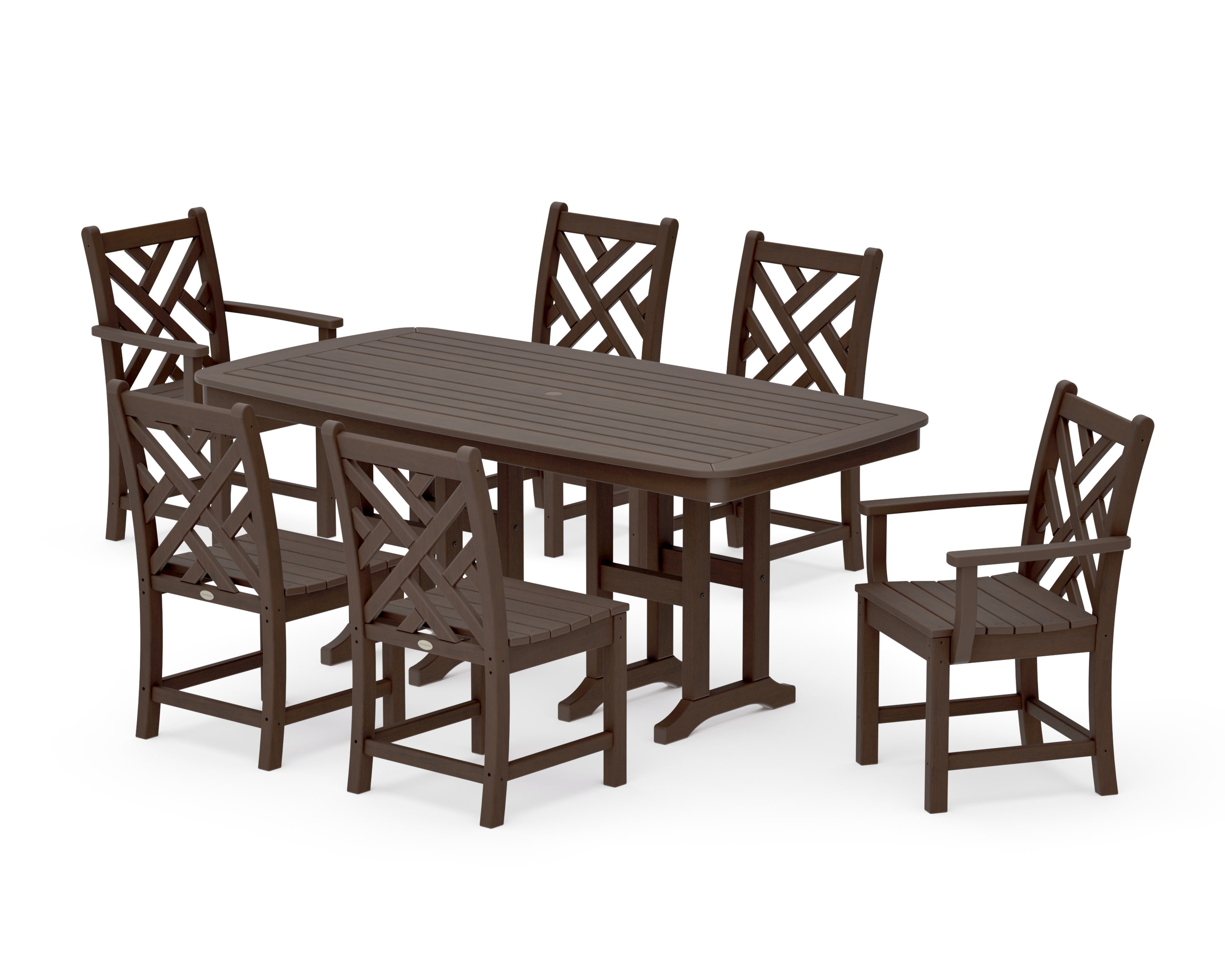 Chippendale 7-Piece Dining Set in Kona