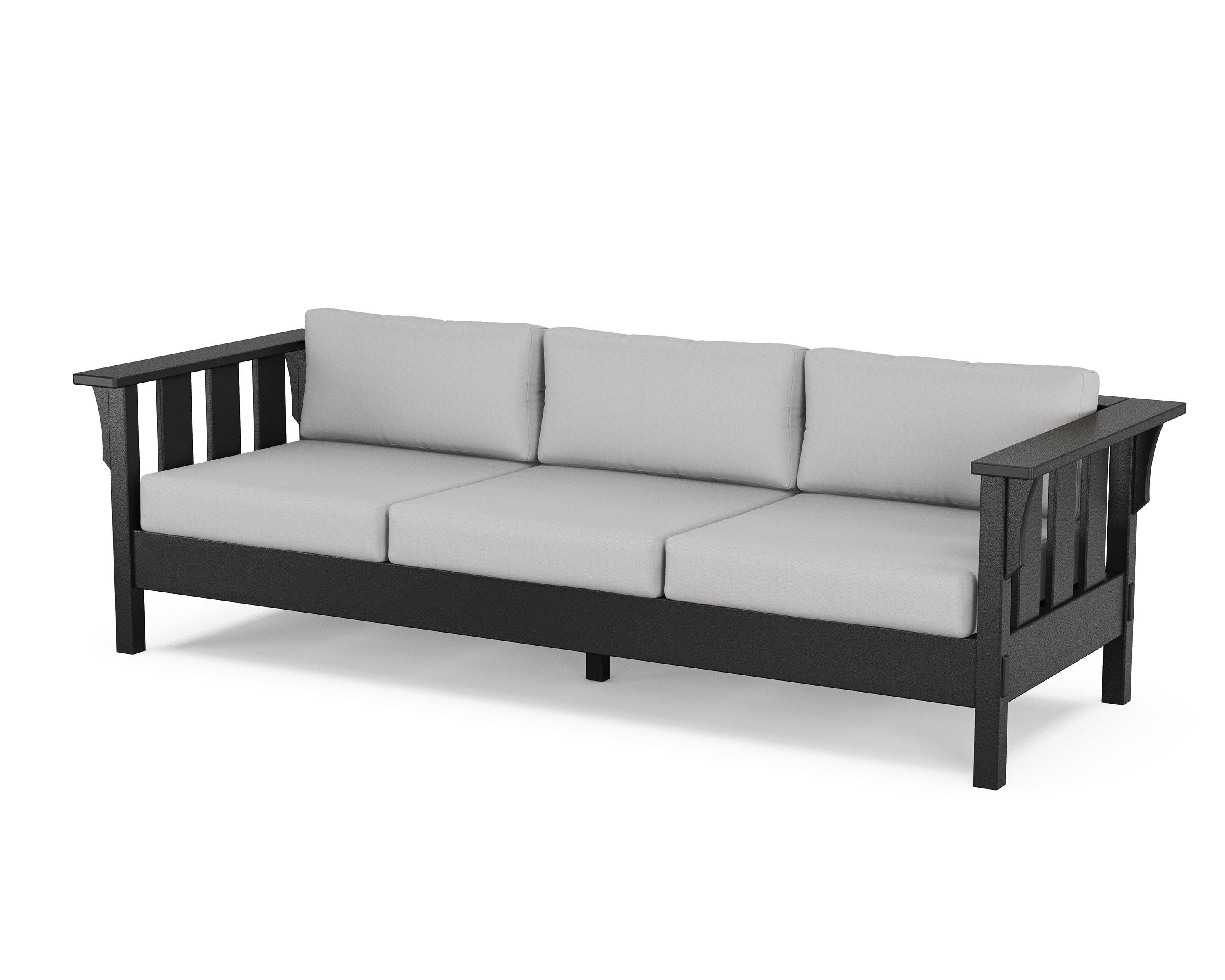 Acadia Deep Seating Sofa in Black / Diamond in the Rough