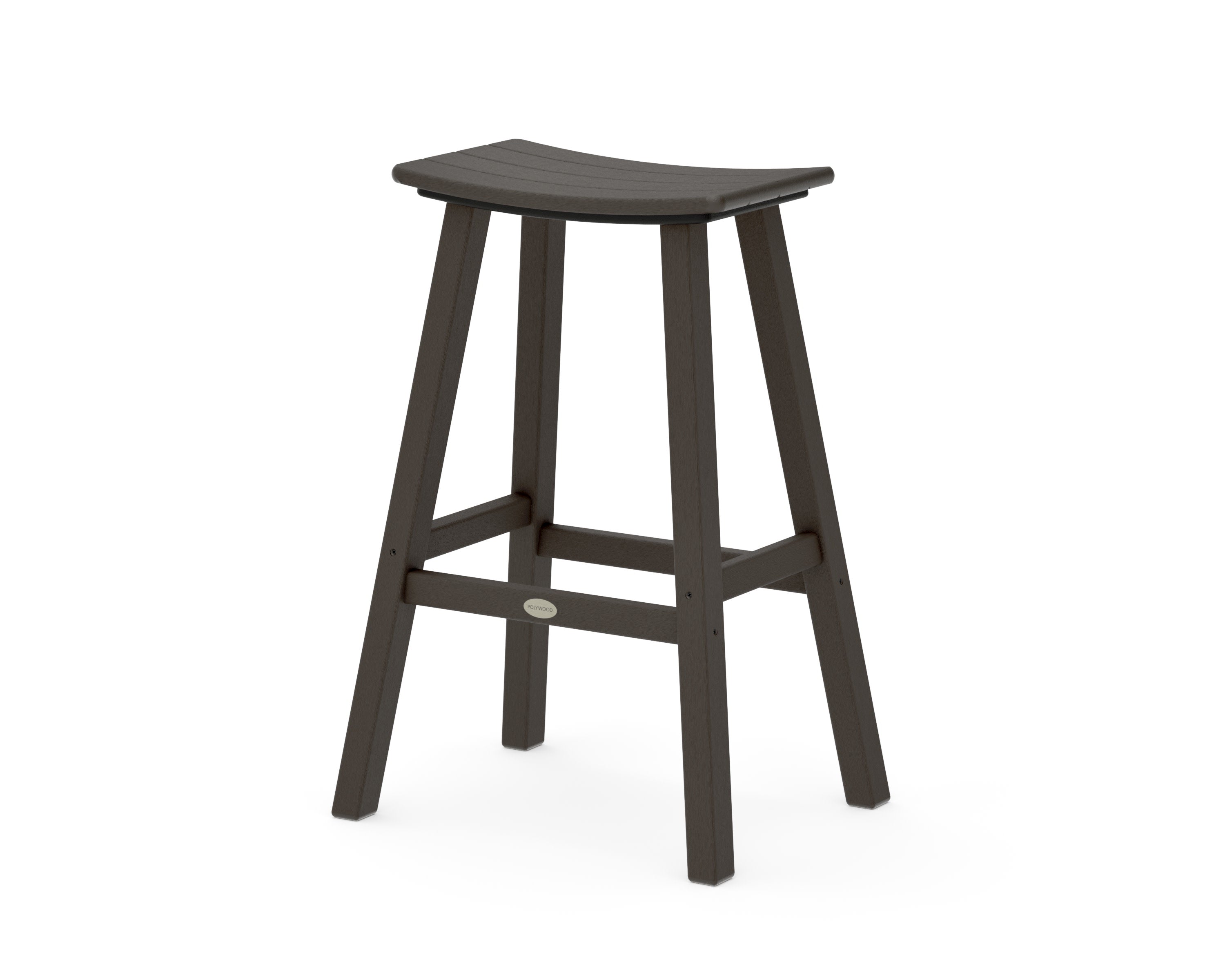 Traditional 30" Saddle Bar Stool in Vintage Coffee