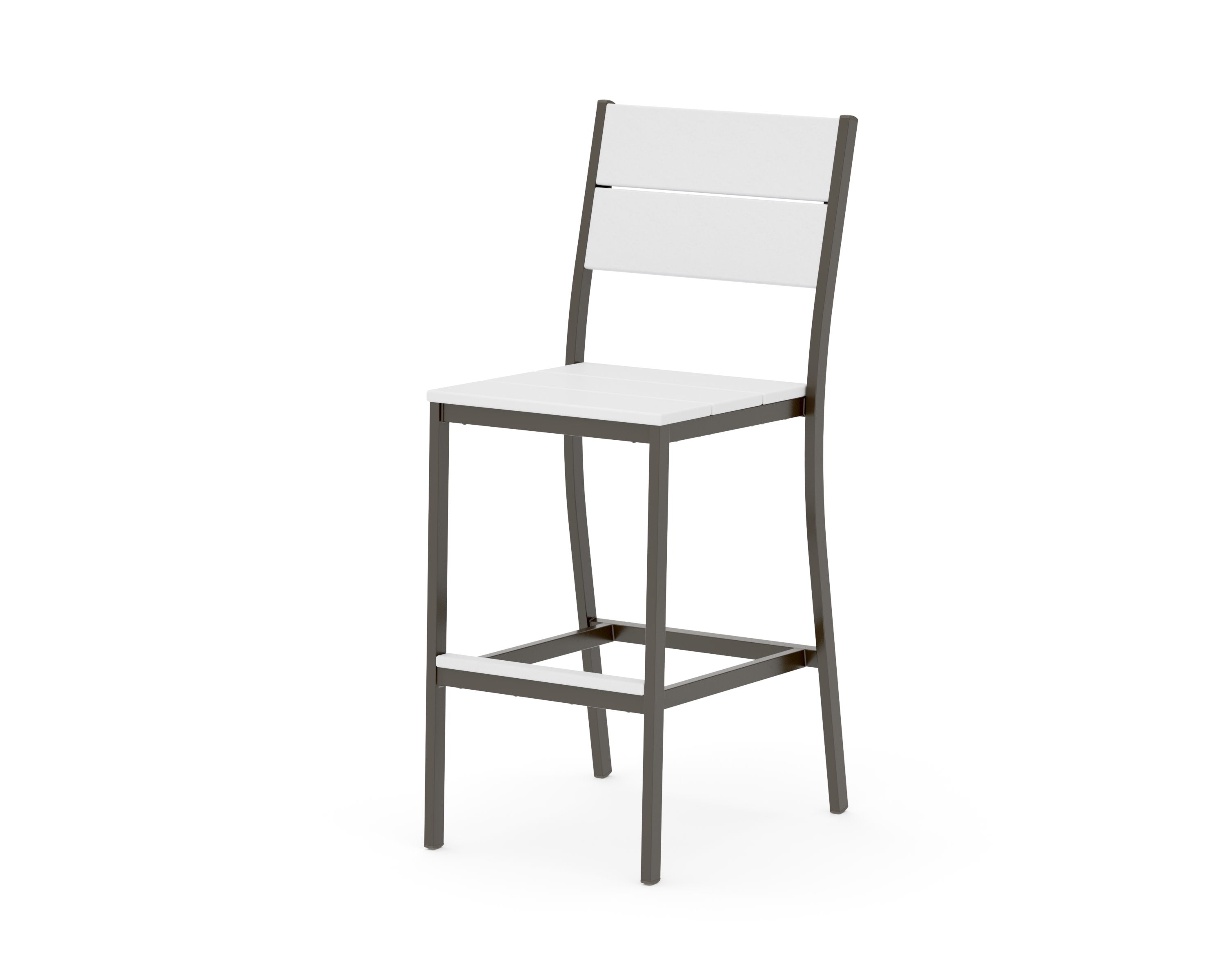 Main Street Bar Side Chair in Bronze / White