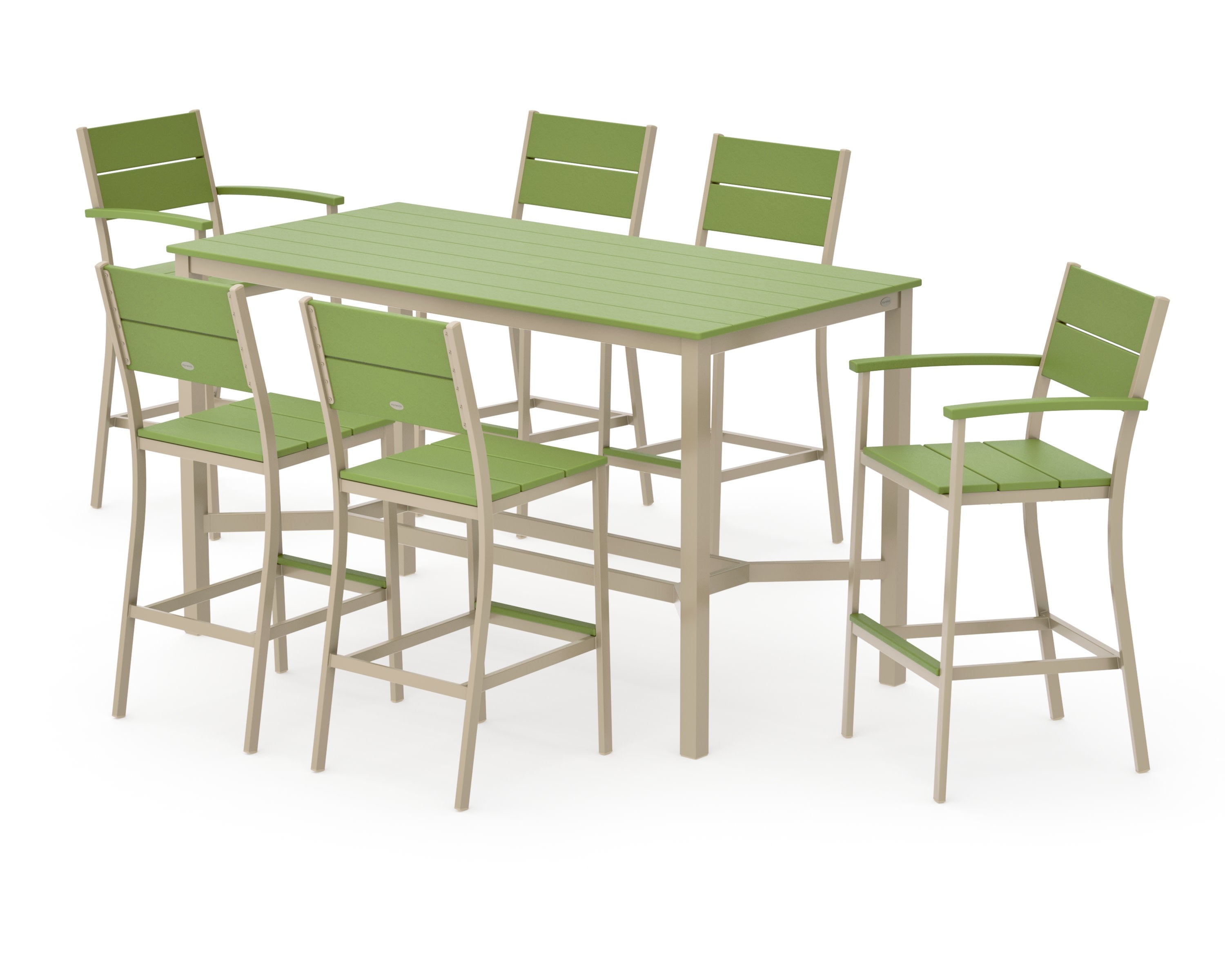 Main Street 7-Piece Bar Set in Sand / Lime